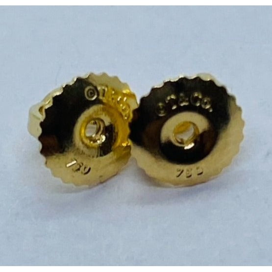 Tiffany & Co Screw Earring Backs 18K 750 Set