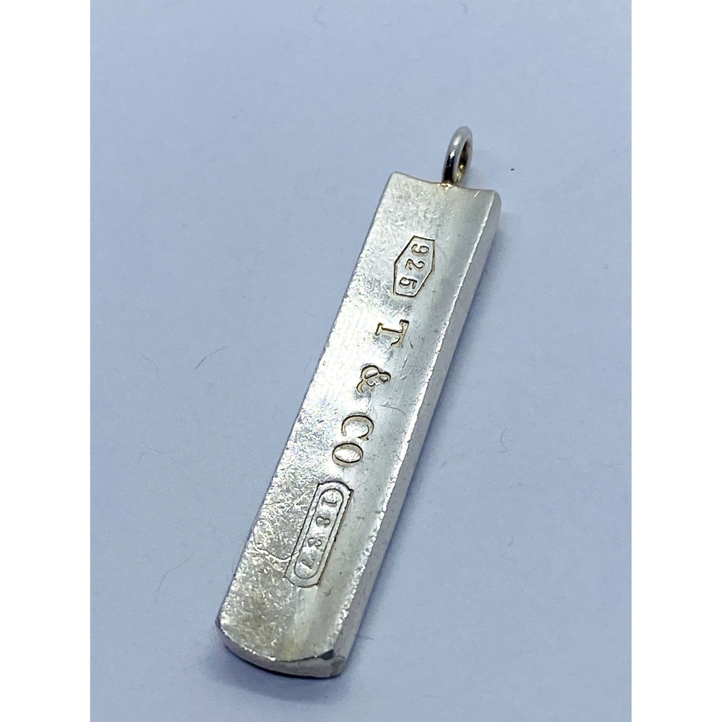 Tiffany & Co Sterling Silver 1837 Bar Pendant 42 x 8 MM