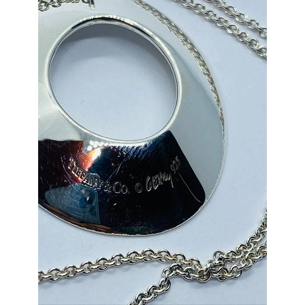 Tiffany & Co Frank Ghery Morph Necklace 1.5" by 1.25" 16"