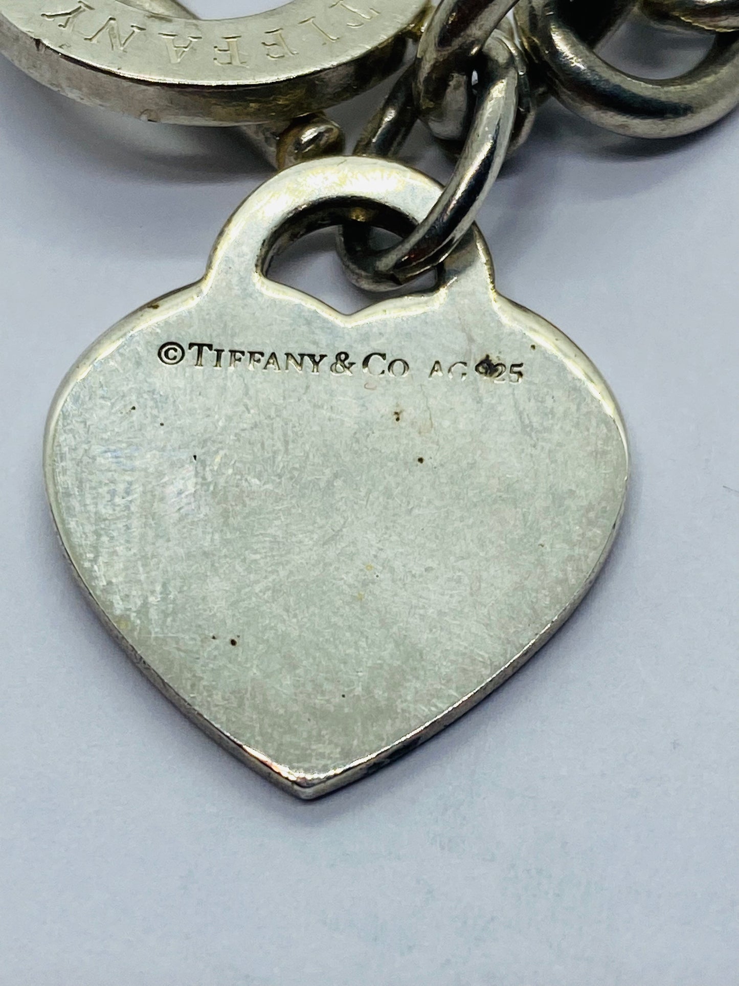 Return To Tiffany & Co 7.5" New Version Toggle Love Heart Bracelet Silver