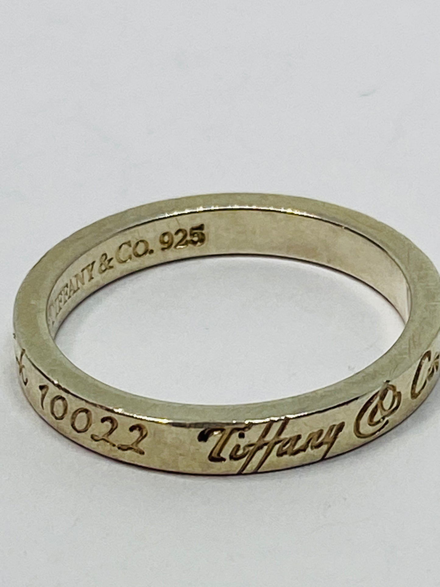 Tiffany & Co Sterling Silver Notes Narrow Band Ring Size 6.5