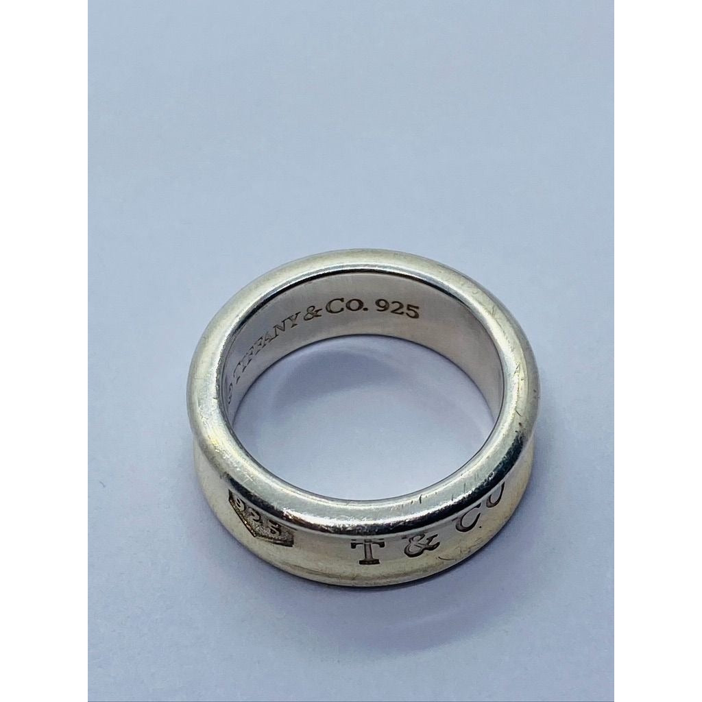 Tiffany & Co Sterling Silver 1837 Concave Ring Size 5.75