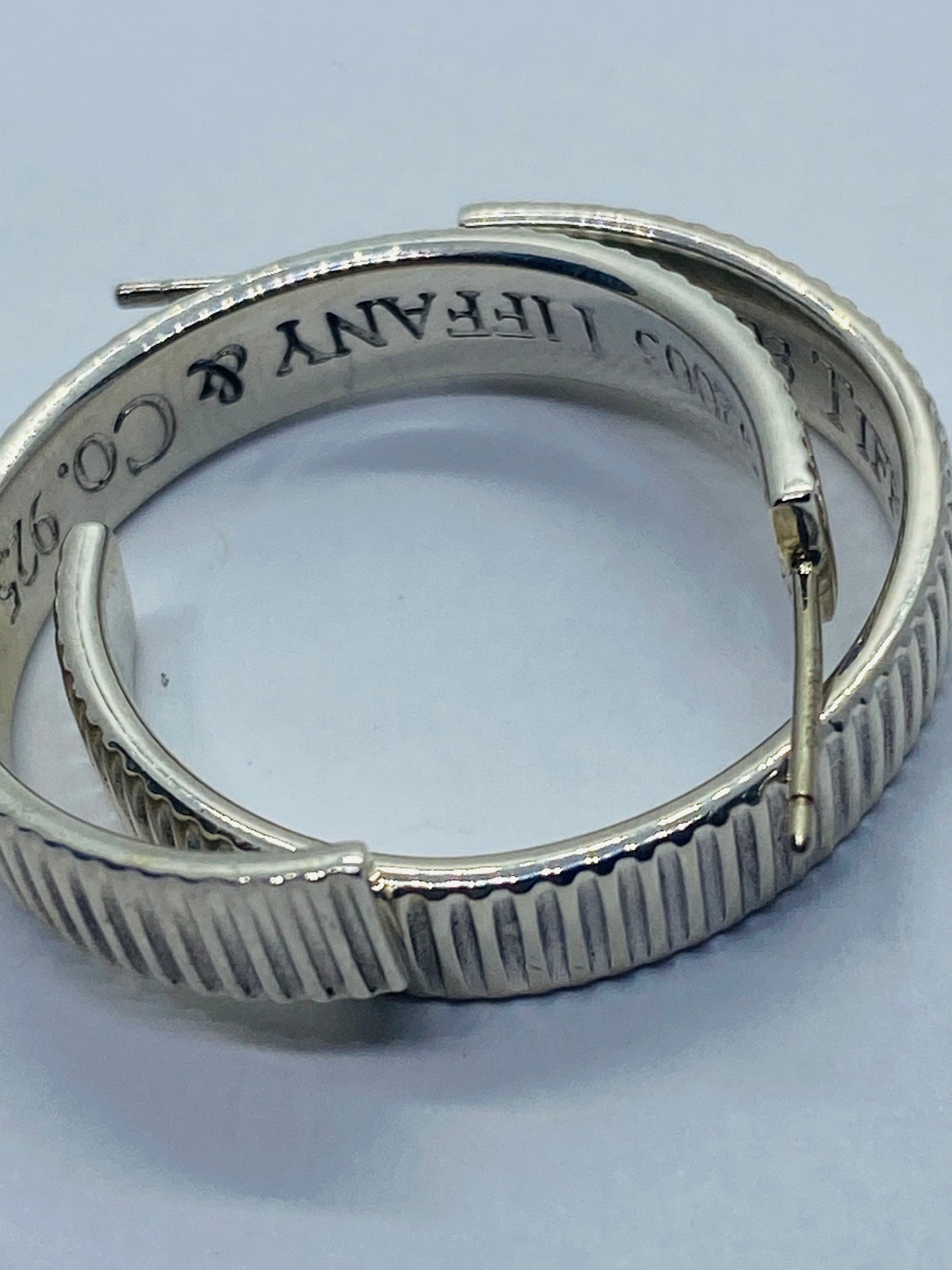 Tiffany & Co Sterling Silver 925 Coin Edge Hoops 26mm