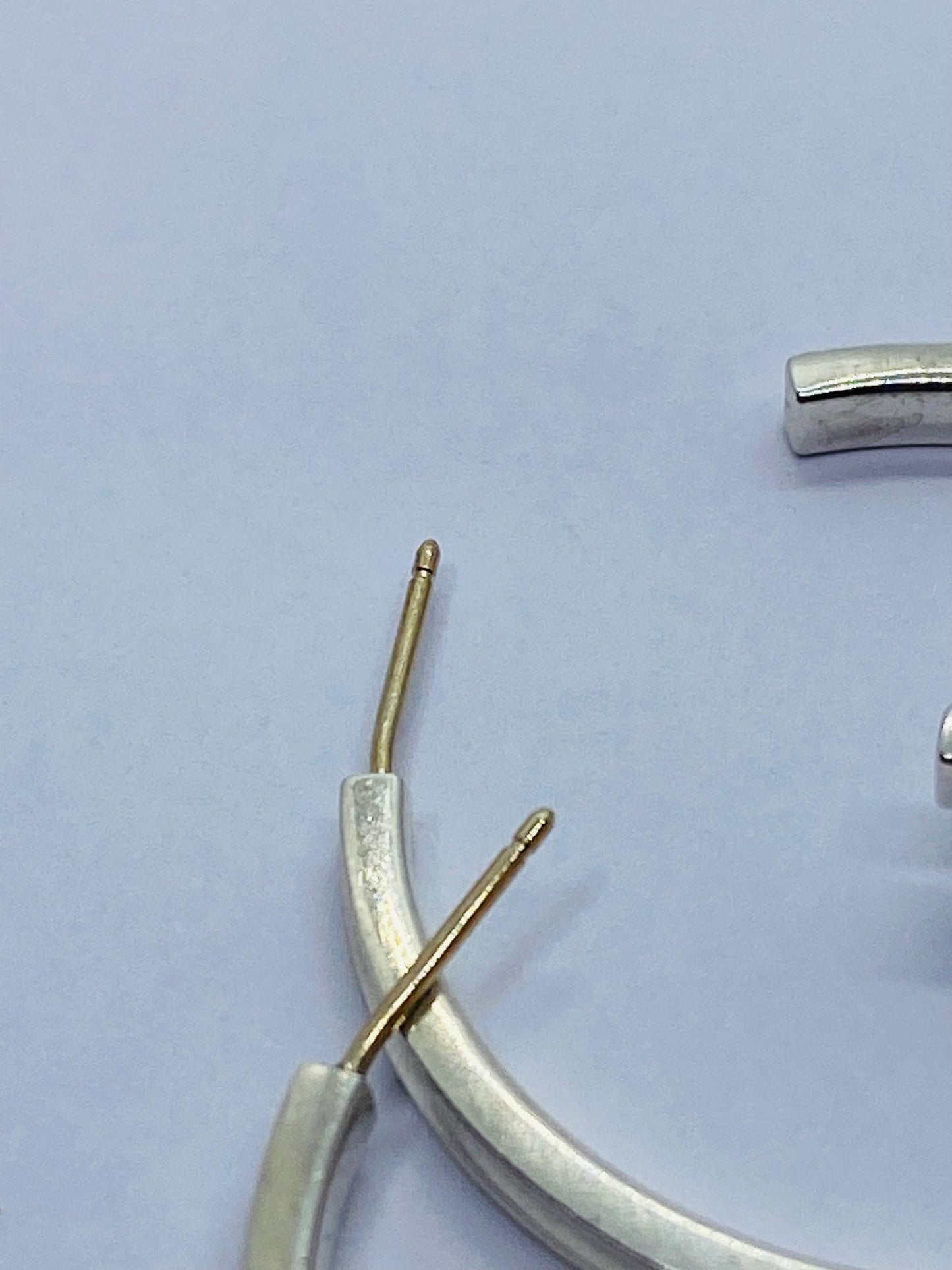 Tiffany & Co. 1837 Narrow Large 33mm Hoop Earrings Love Sterling Silver