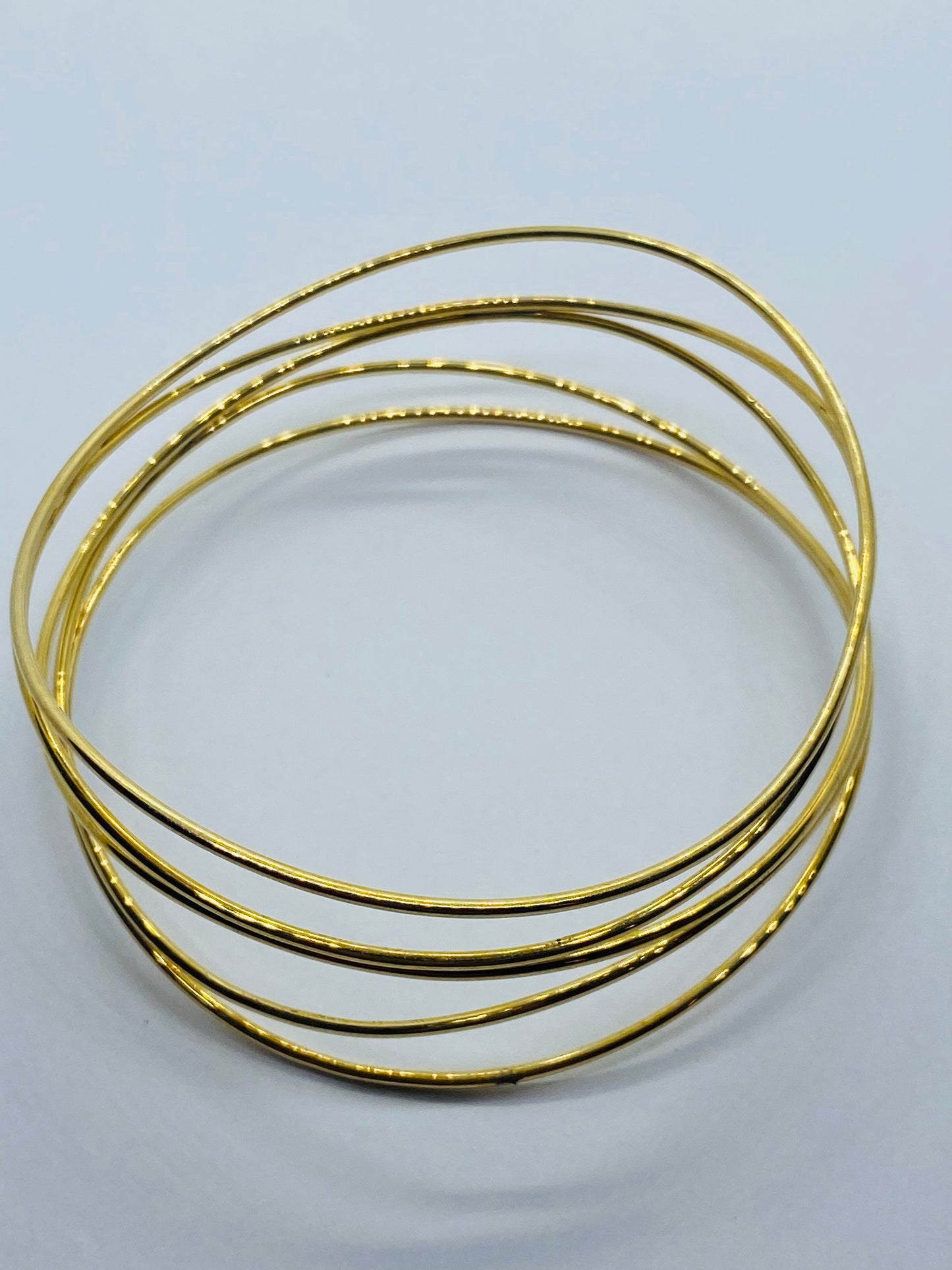Tiffany & Co 18K Elsa Peretti Wave 5 Row Bangle Bracelet 18.8 Grams