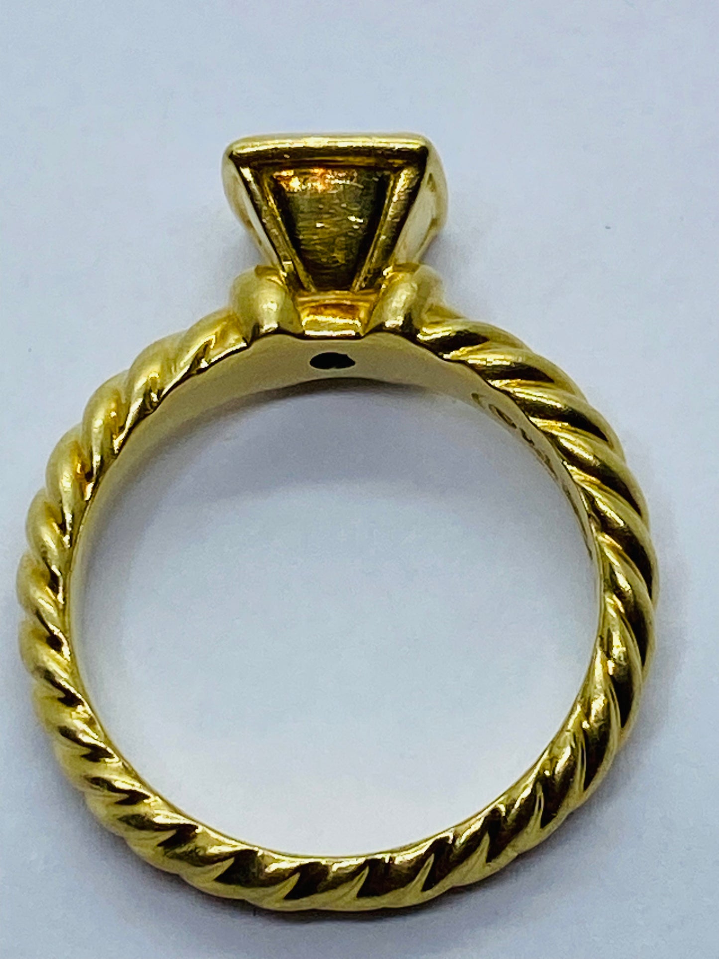 David Yurman 18K Yellow Gold Amethyst Cable Ring Size - 6