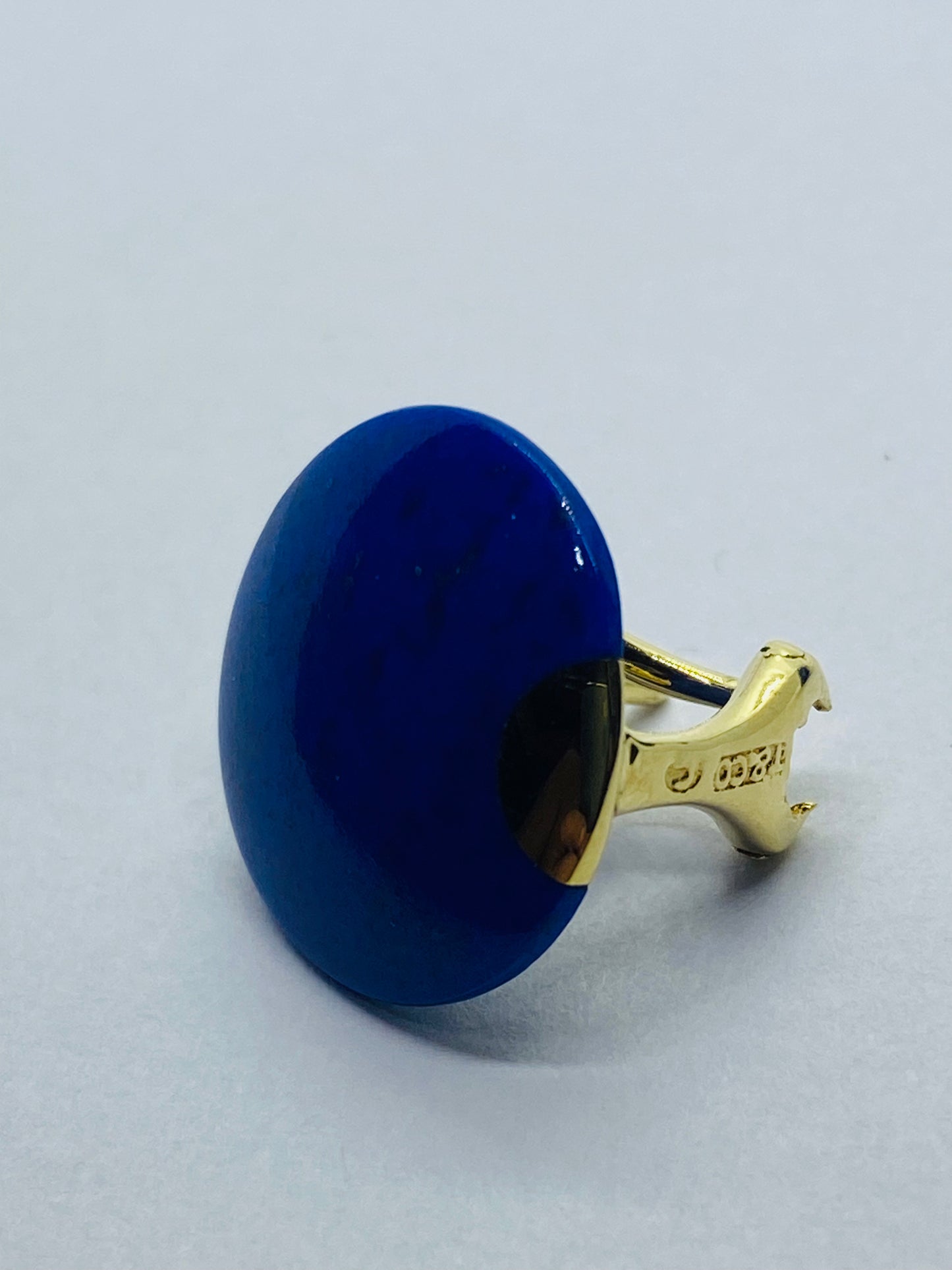 TIFFANY & CO 1976 ANGELA CUMMINGS 18 KT LENTILS EARRINGS WITH LAPIS LAZULI RARE