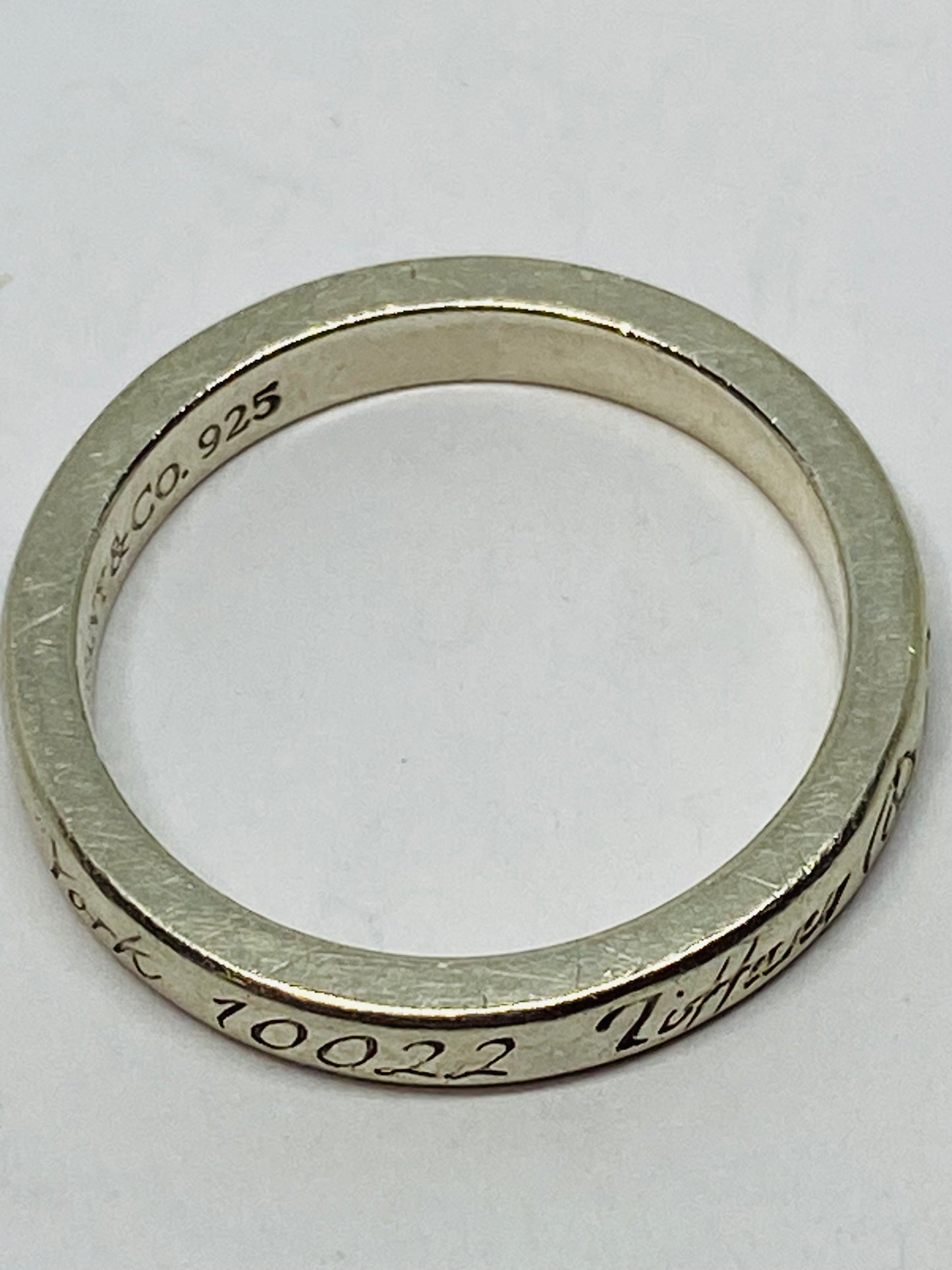 Tiffany & Co Sterling Silver Notes Narrow Band Ring Size 6