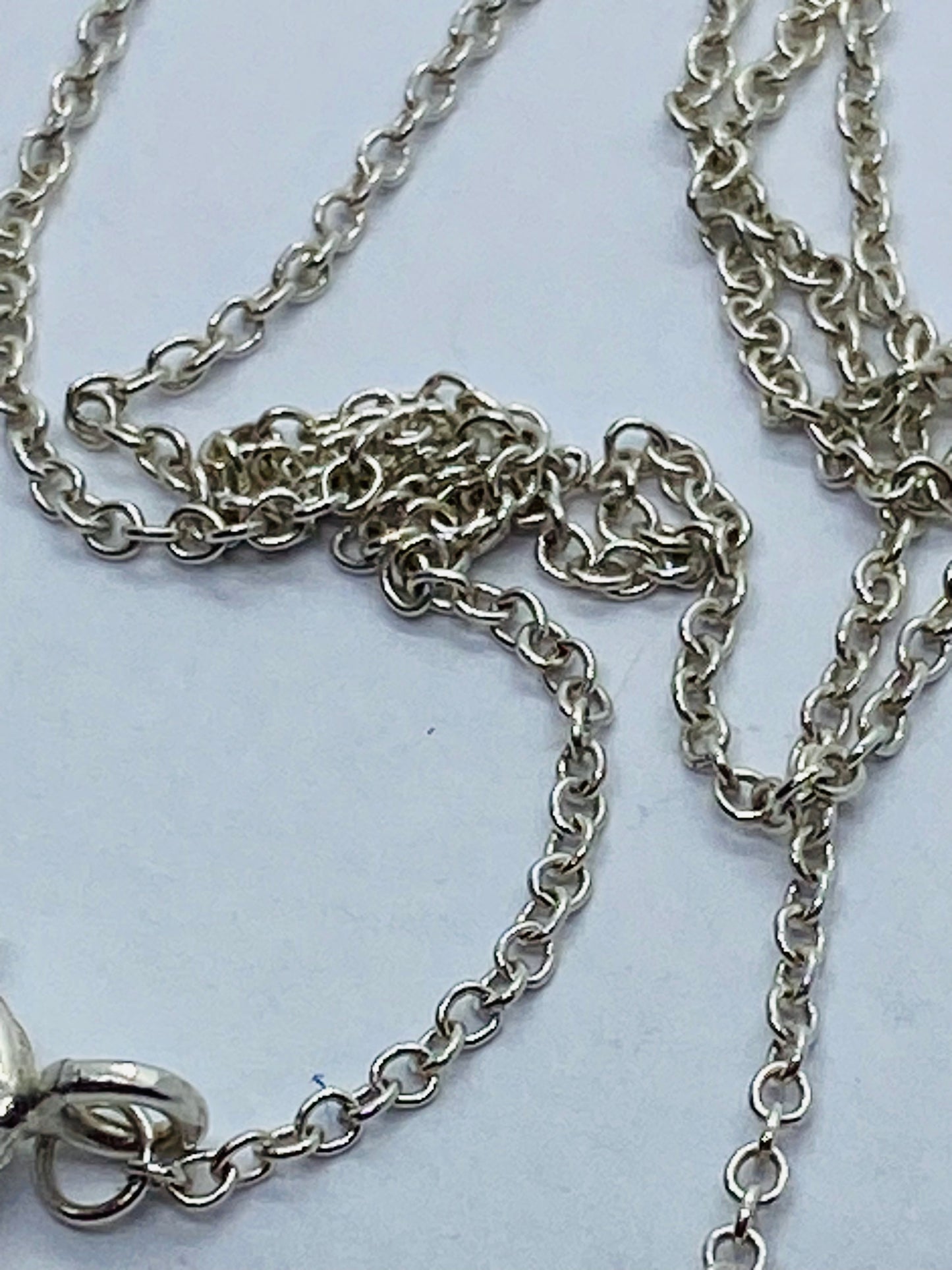 Tiffany & Co Silver Alphabet Letter "Y" Padlock Charm Pendant 17.5” Necklace