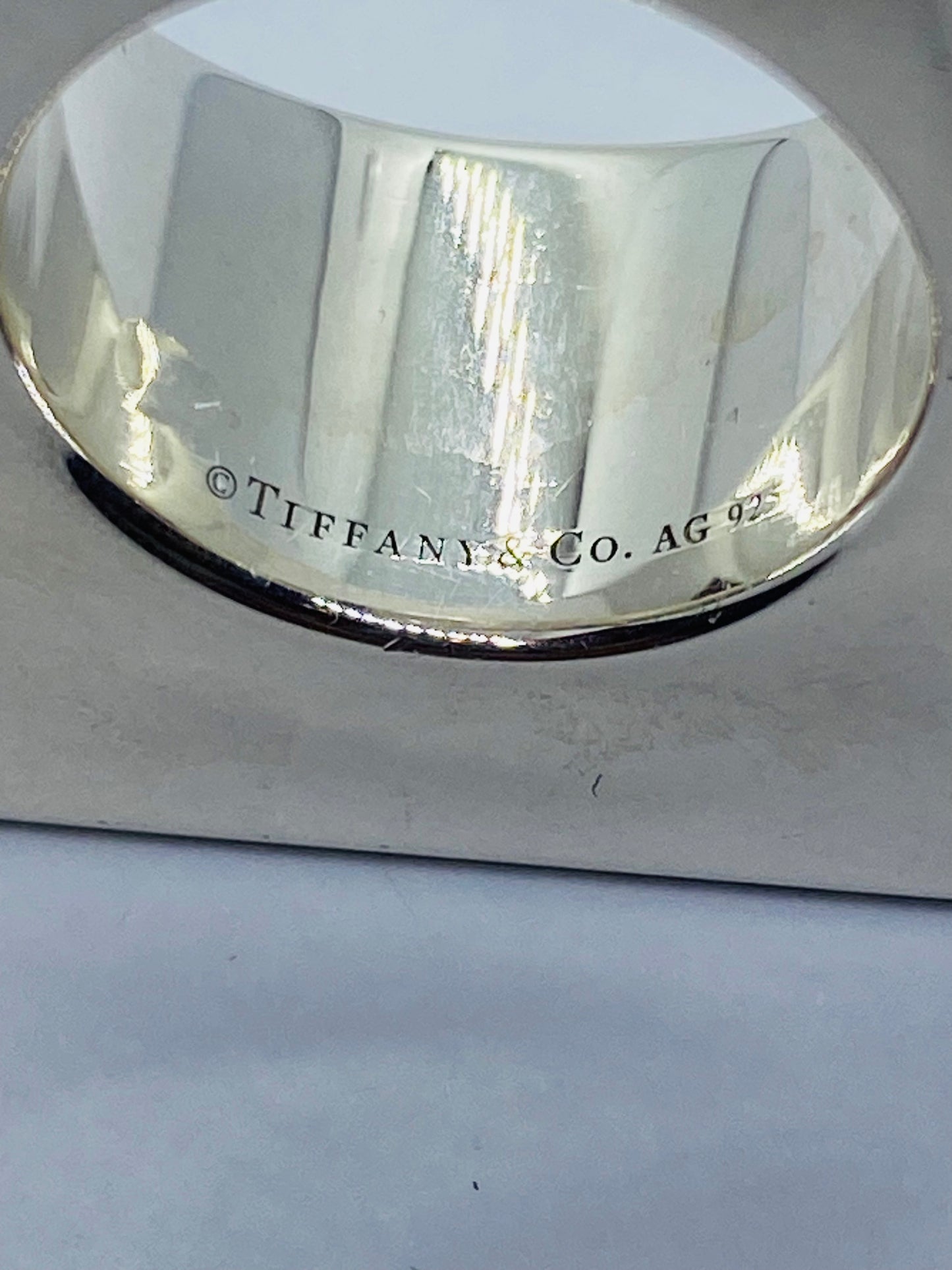 Tiffany & Co Gorgeous OUT OF RETIREMENT BLOCK Sterling Silver 18 Gram Ring 5.5
