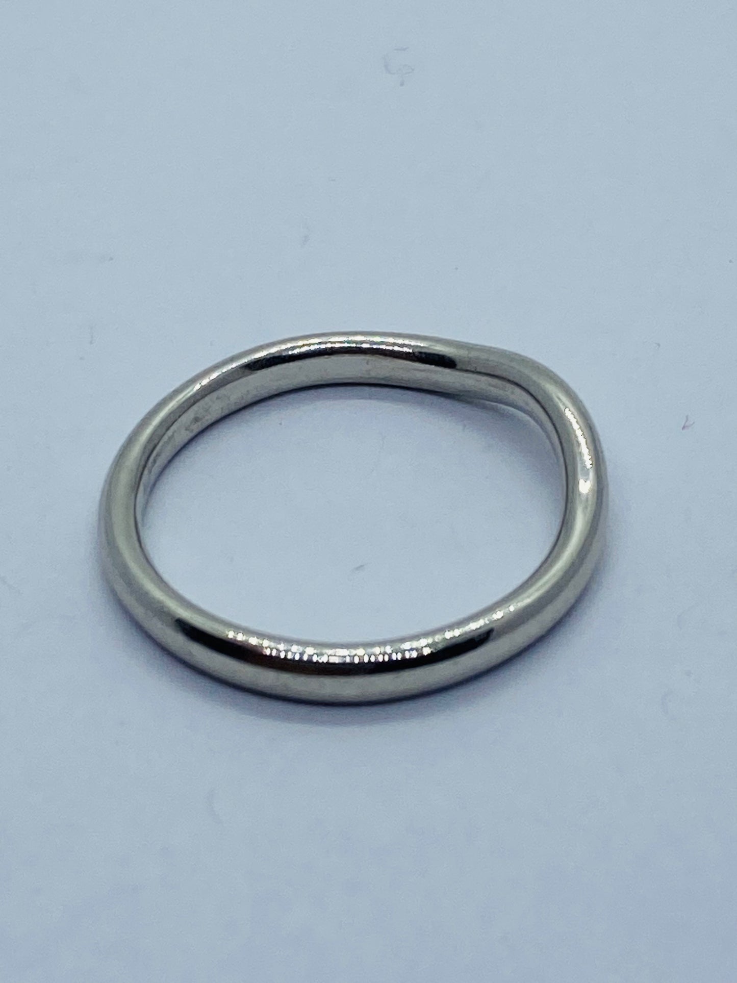 Tiffany & Co. Elsa Peretti Platinum Curved Wedding Band Ring 3.75.