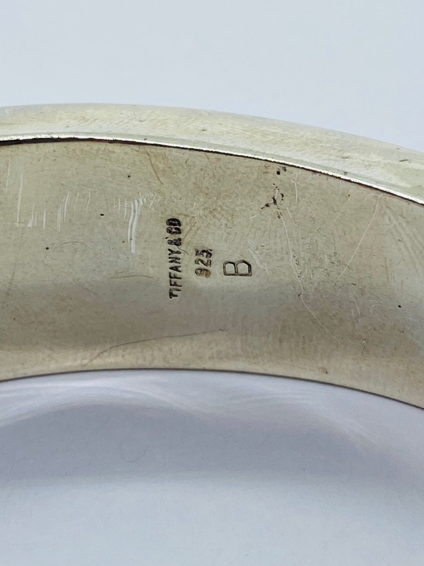 RARE Tiffany & Co. Rare Asymmetrical 925 Sterling Domed Cuff Bracelet