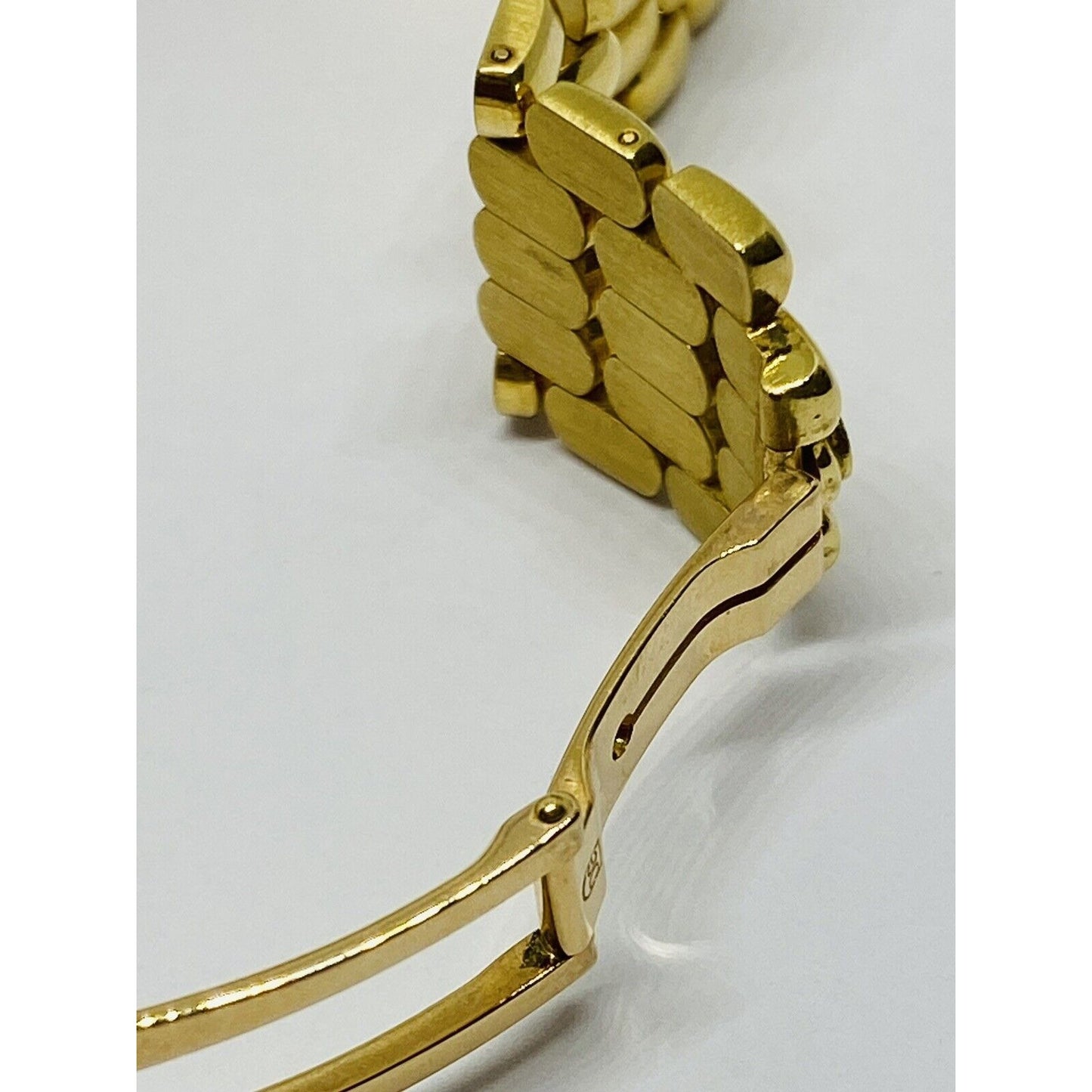 Solid 18k Yellow Gold JUVENIA Unisex Watch with Diamonds 101 grams 33mm ACCURATE