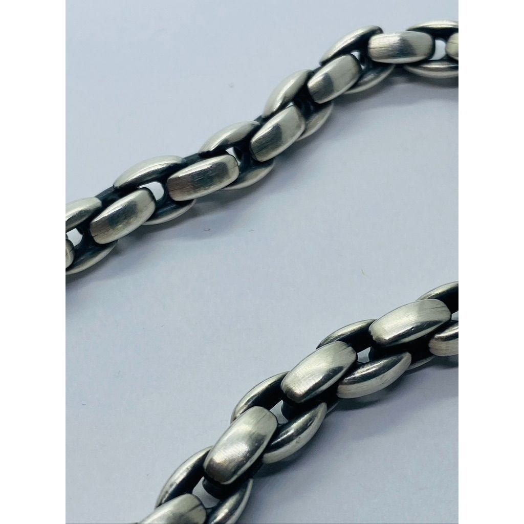 David Yurman Sterling Silver 925 ELONGATED BOX CHAIN BRACELET 8.25
