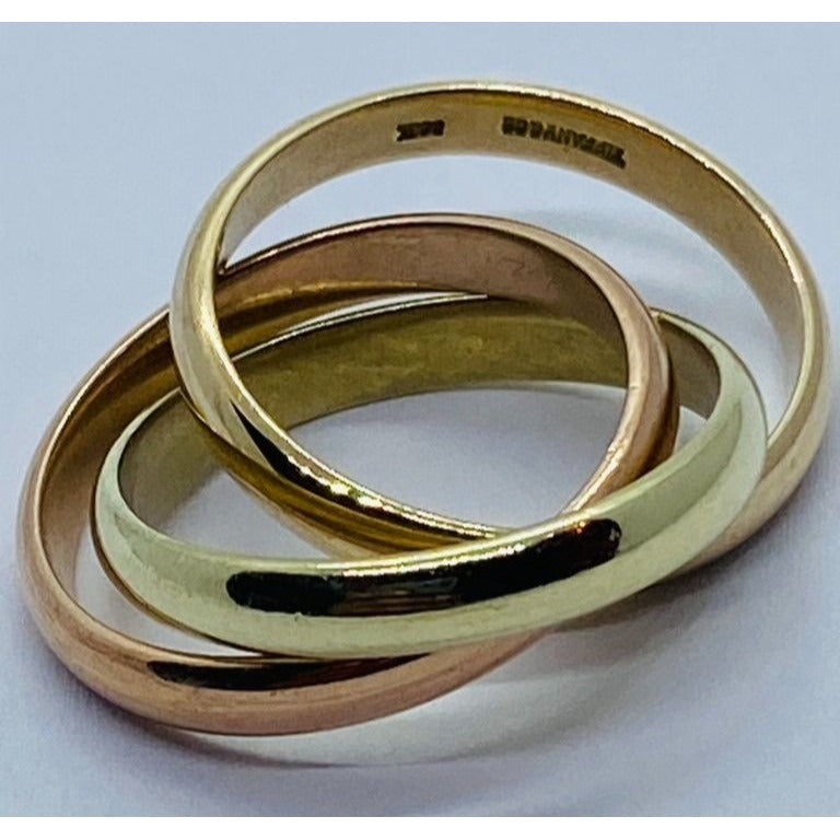 Tiffany & Co Multi Color Rolling 14k Gold Ring 585