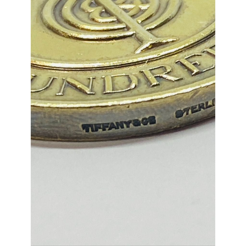 Tiffany & Co $100 One Hundred Dollars Gold Plated Silver Token
