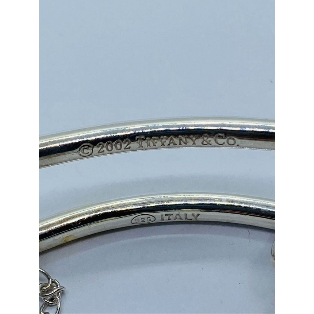 Tiffany & Co Silver Rectangle Link Bracelet Bangle 2002 Italy