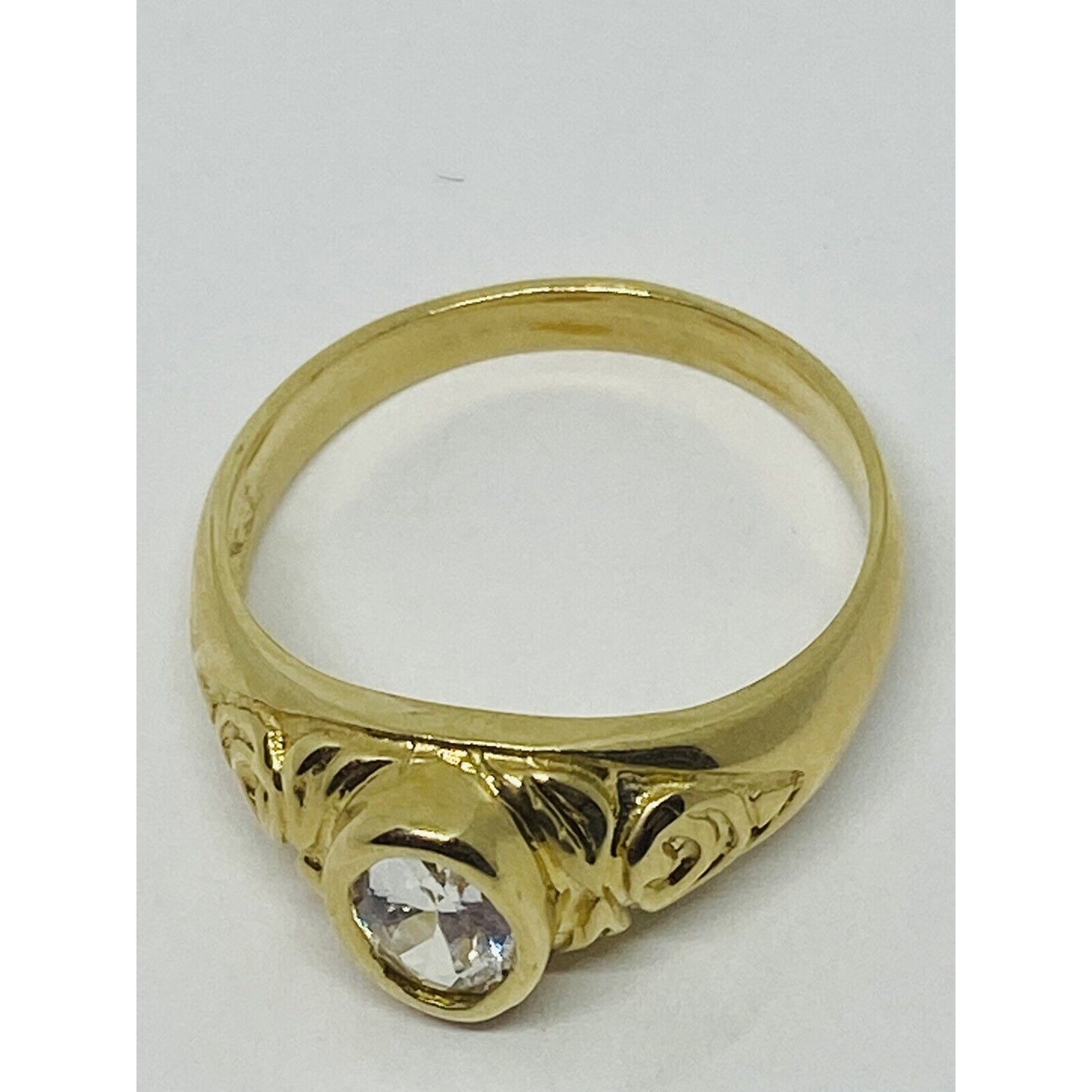 Children's 14K Yellow Gold With CZ Stone Kids Ring Baby Size 4.25