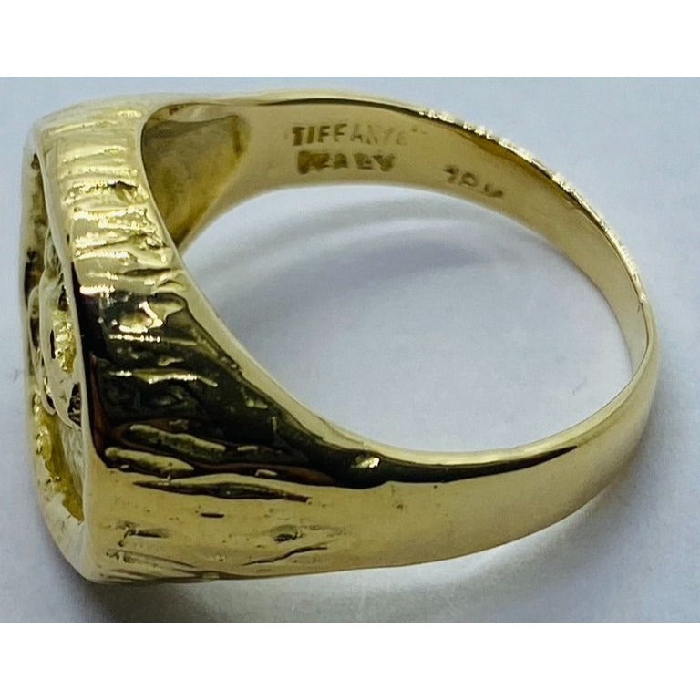 TIFFANY & Co 18K 750 GOLD ZODIAC RING Size 5