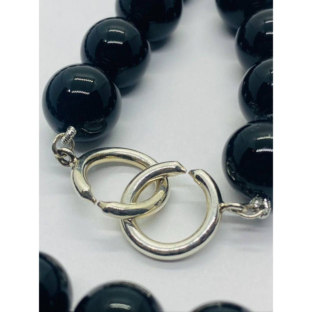 Tiffany & Co Paloma Picasso Onyx Bead Necklace 10MM 18"