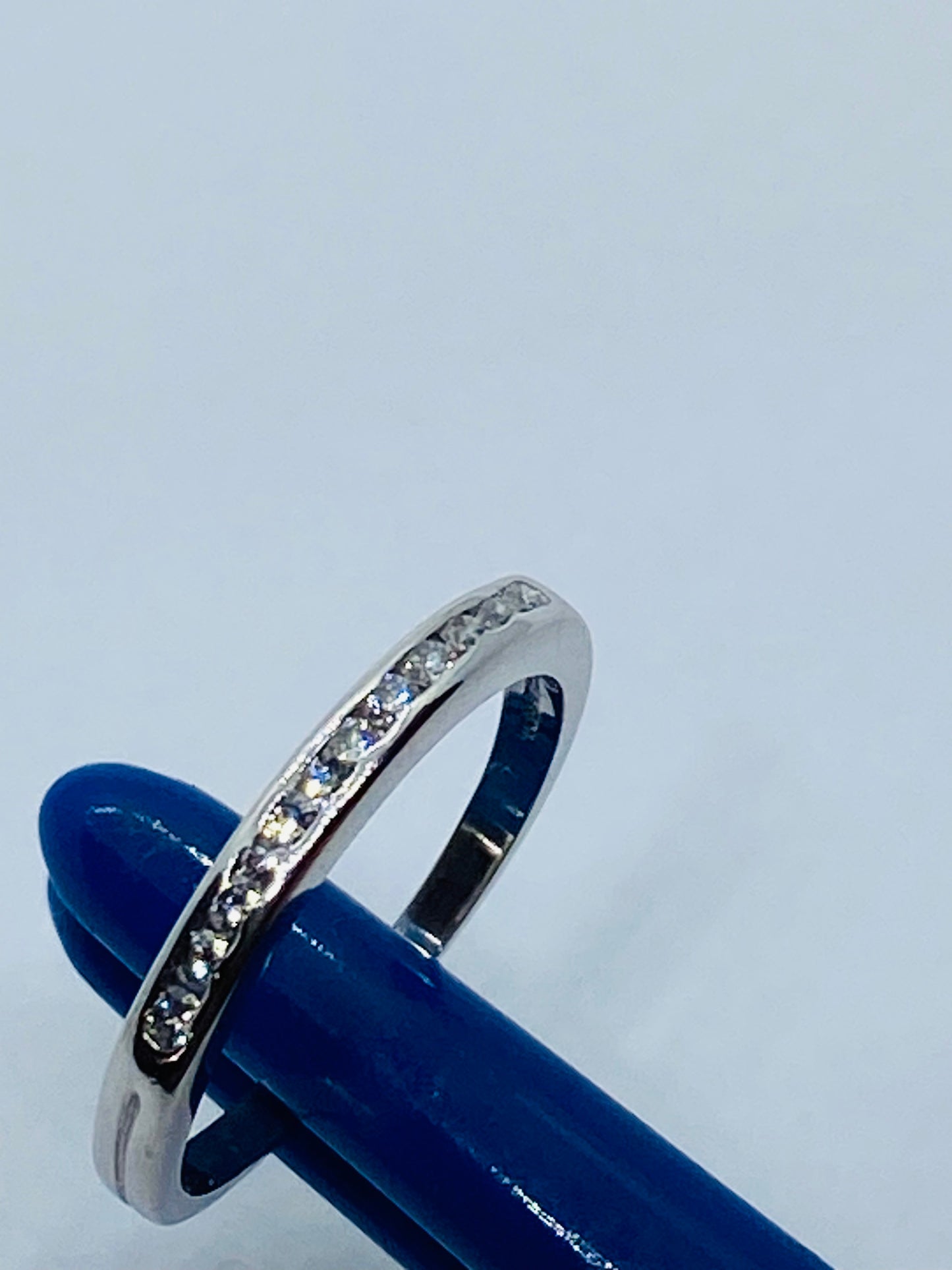 Tiffany & Co Platinum Channel Set Round Diamond 2mm Wedding Ring Band 6