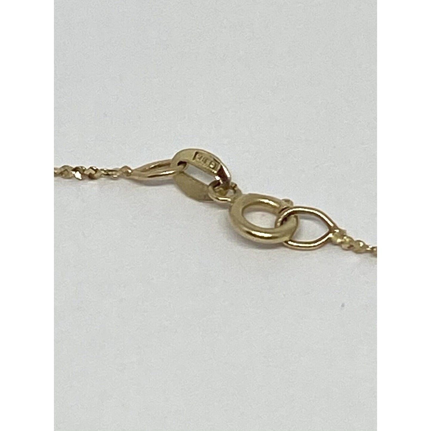14k Solid Gold Pearl Necklace Marked 15”