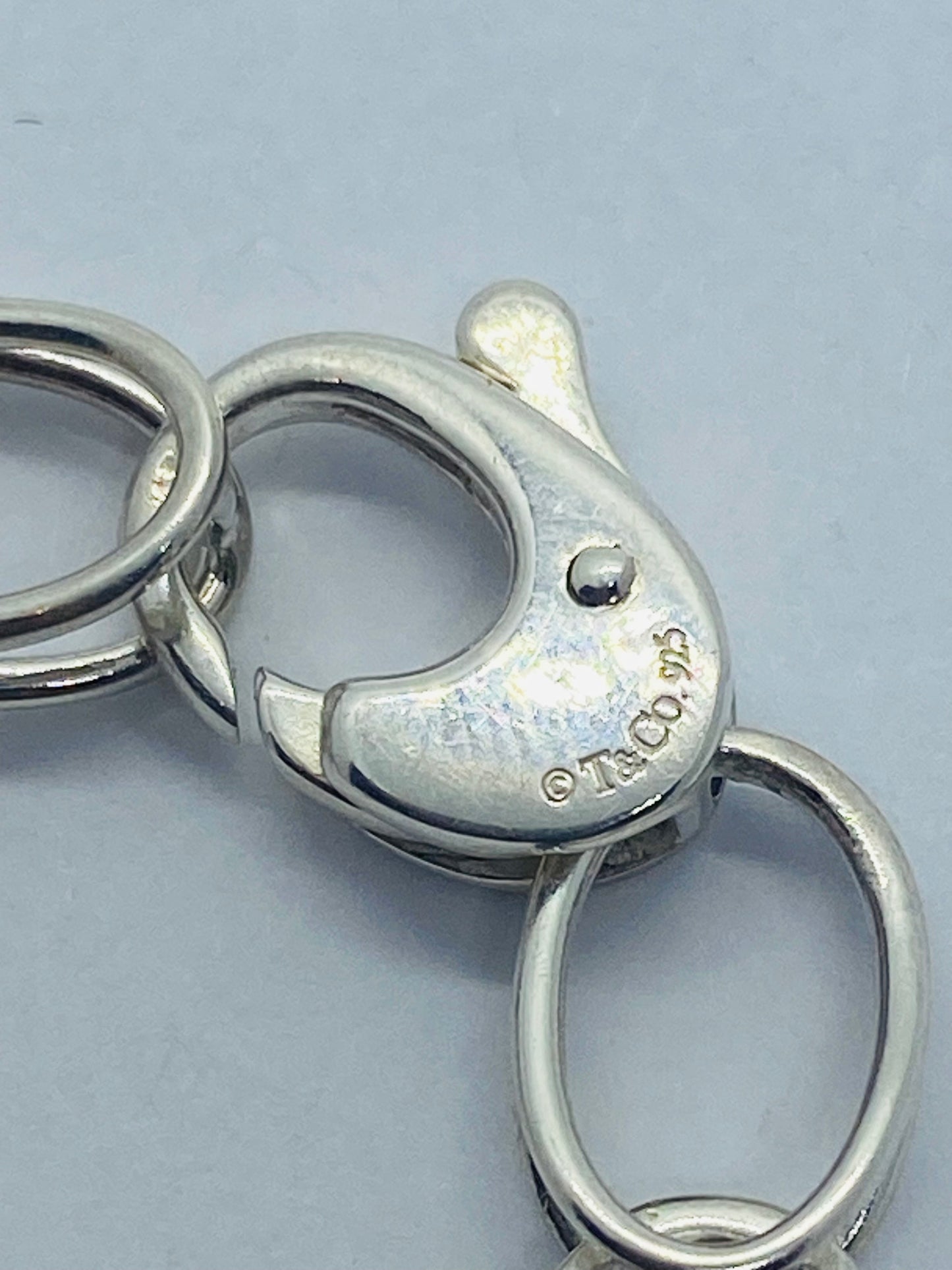 Vintage Tiffany & Co Sterling Silver Double Chain Link Bracelet 7.25”