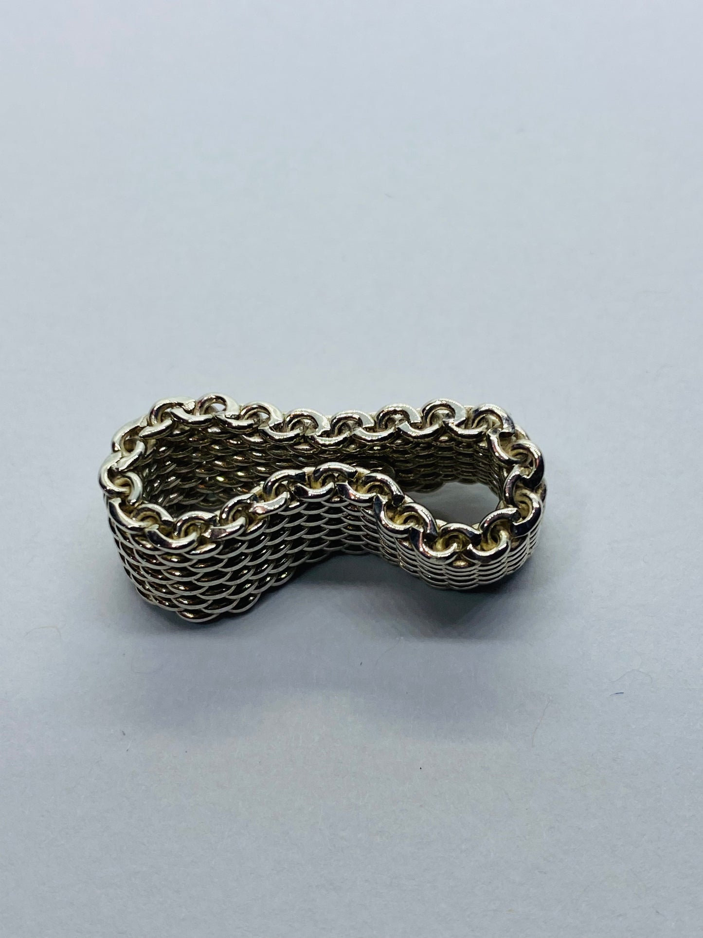 Tiffany & Co Somerset Mesh Sterling Silver 925 Band Ring Size 6.25