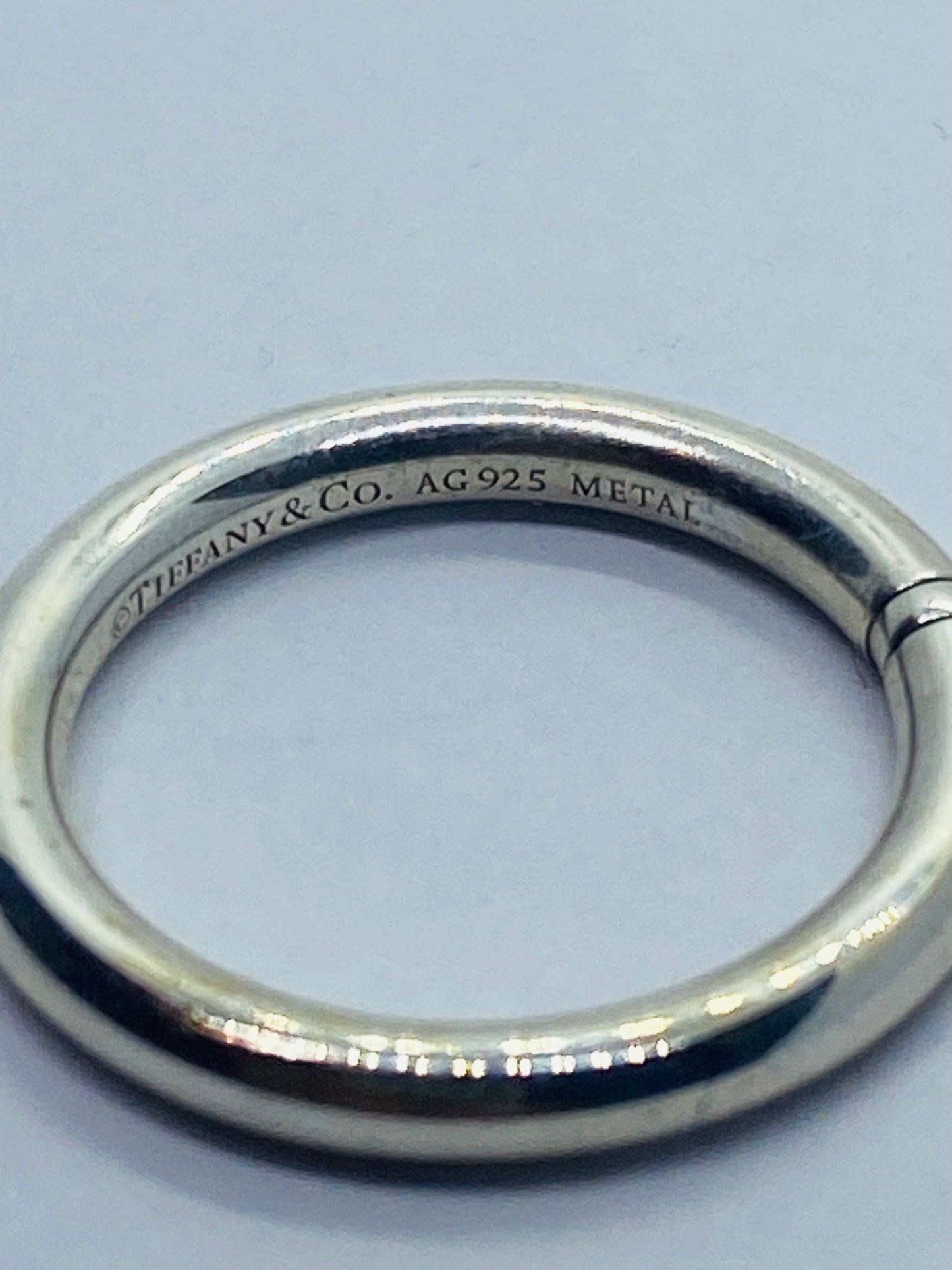 Tiffany & Co. 925 Rubedo Metal RTT Heart Tag Ring Size 5 Mint Condition Pouch
