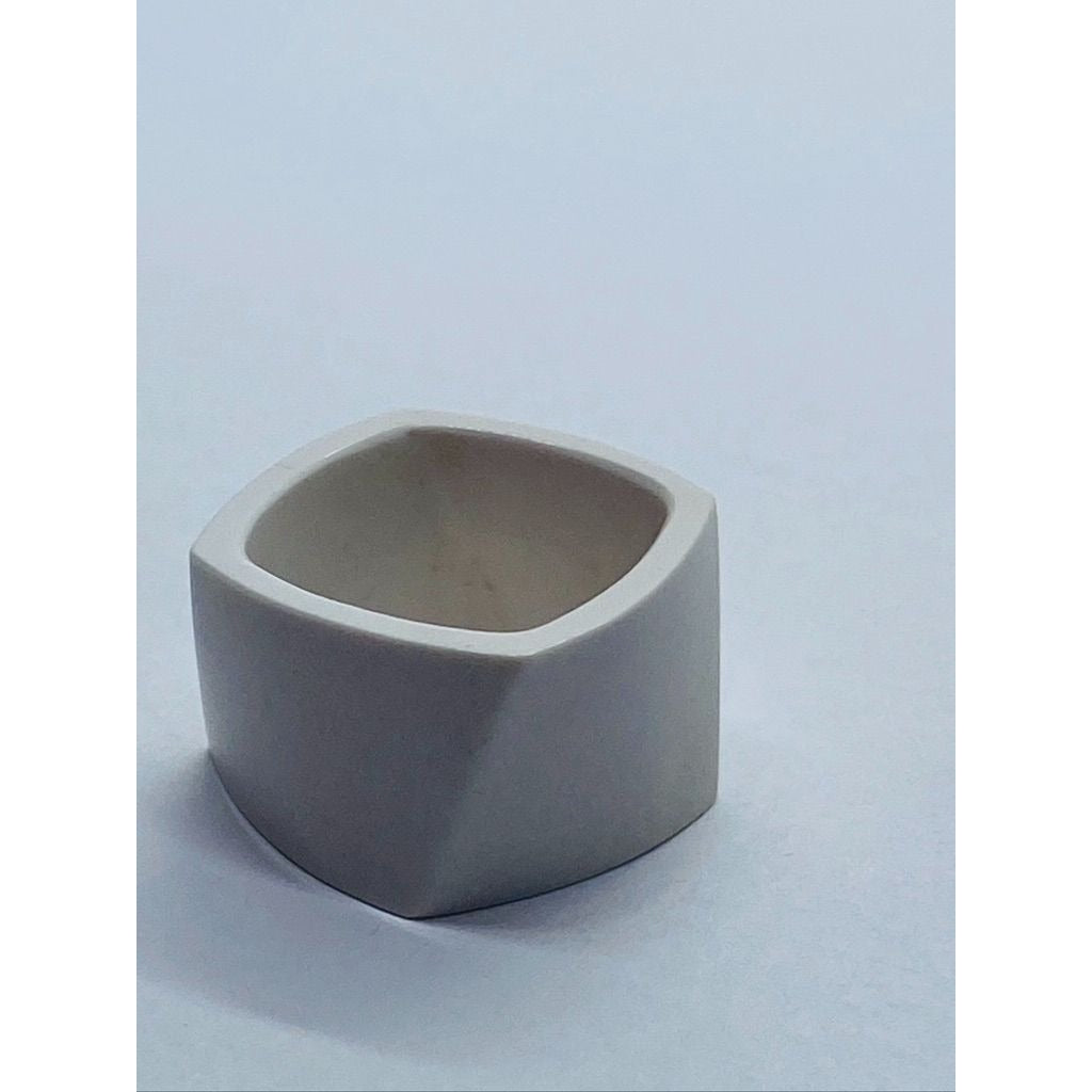 Tiffany & Co Frank Gehry Torque Wide Porcelain Ring Size 3.75