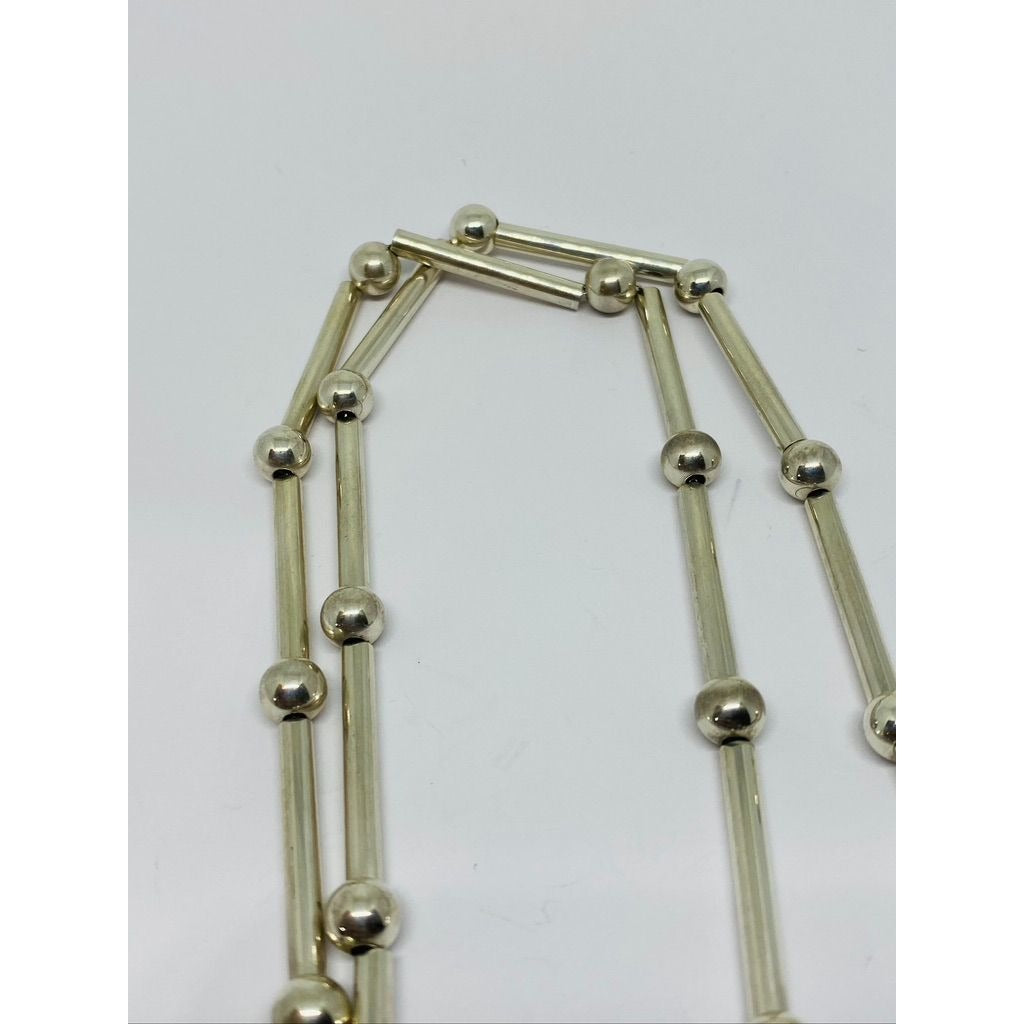 Tiffany & Co Bar bead Necklace Retired 26"