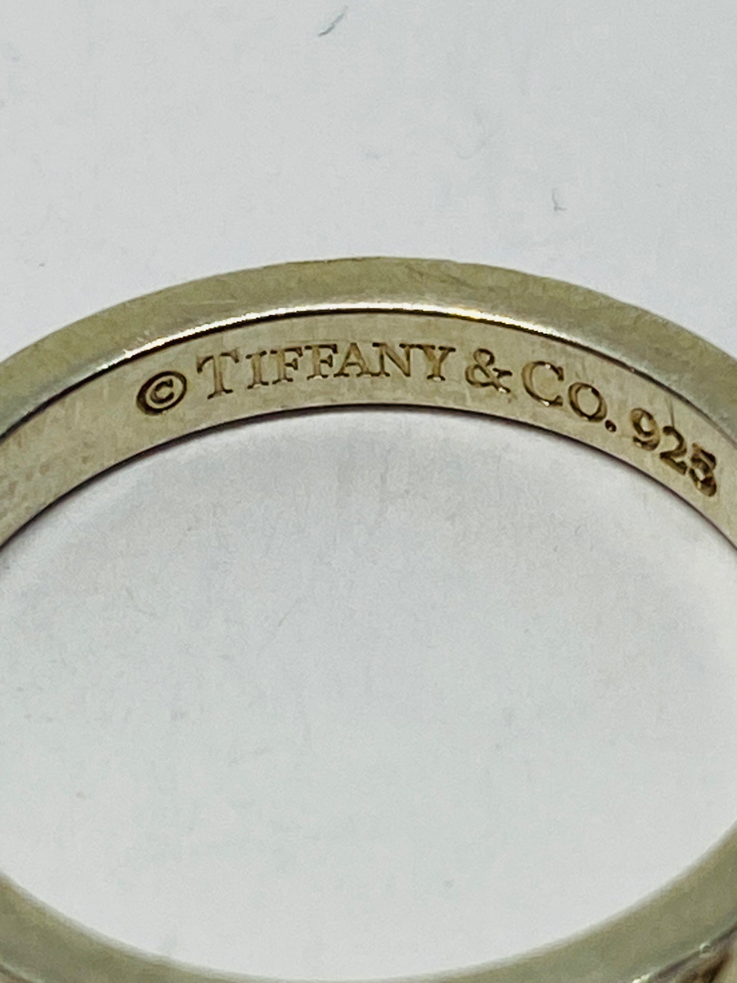 Tiffany & Co Sterling Silver Notes Narrow Band Ring Size 6.5