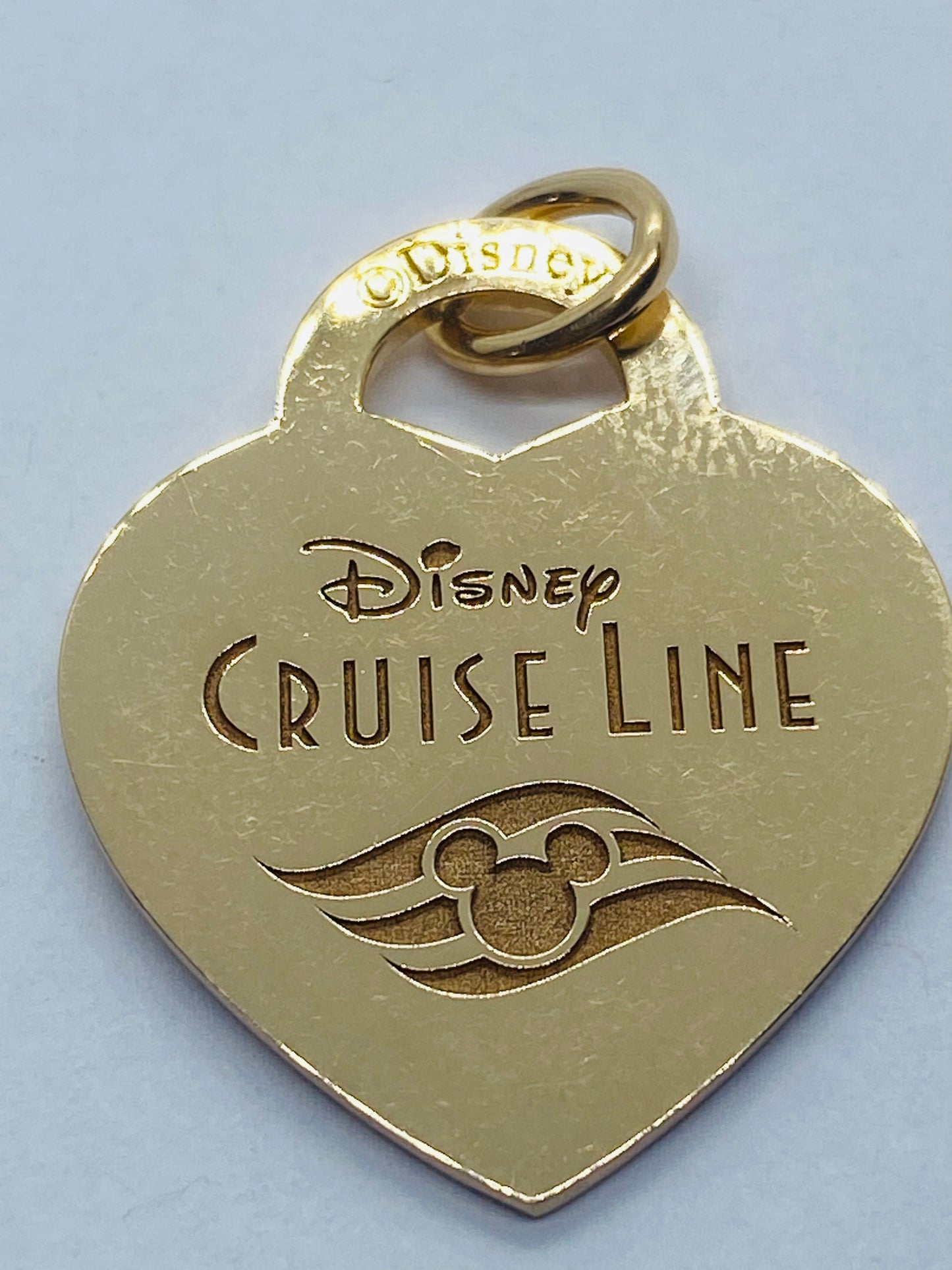 Retired TIFFANY & CO Disney Cruise Line 18K Rose Gold Heart Pendant Collector