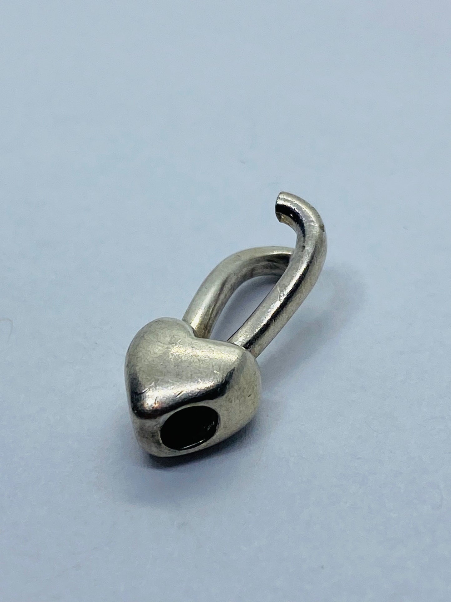 Tiffany & Co Sterling Silver Solid Heart Padlock Link