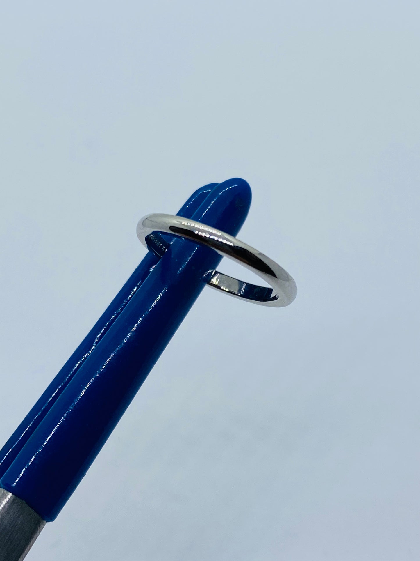 Tiffany & Co Solid Platinum 2mm Plain Size 4 Classic Domed Wedding Band Ring