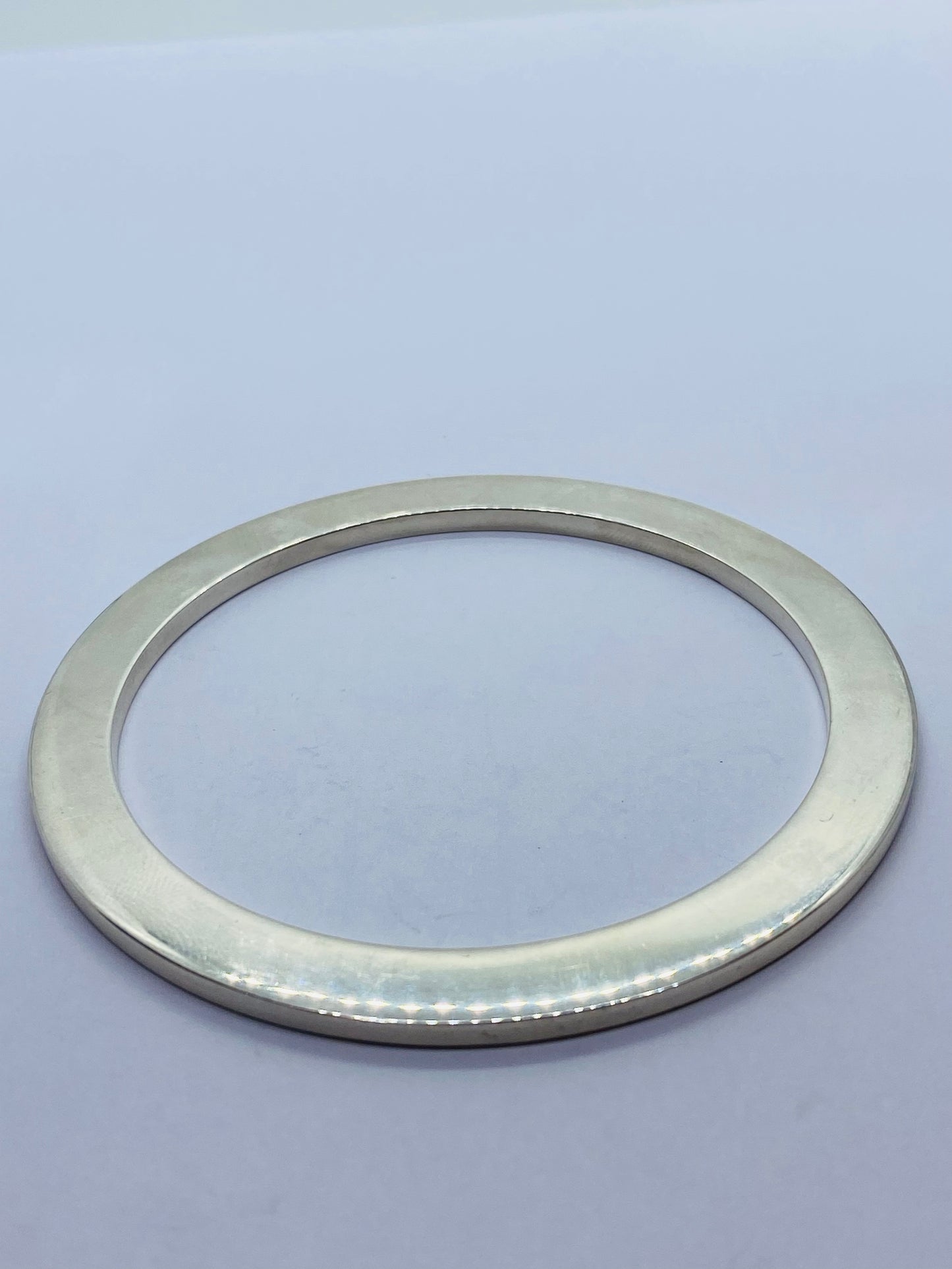Tiffany & Co 1837 Sterling Silver 935 bracelet. RARE flat disk circle bangle