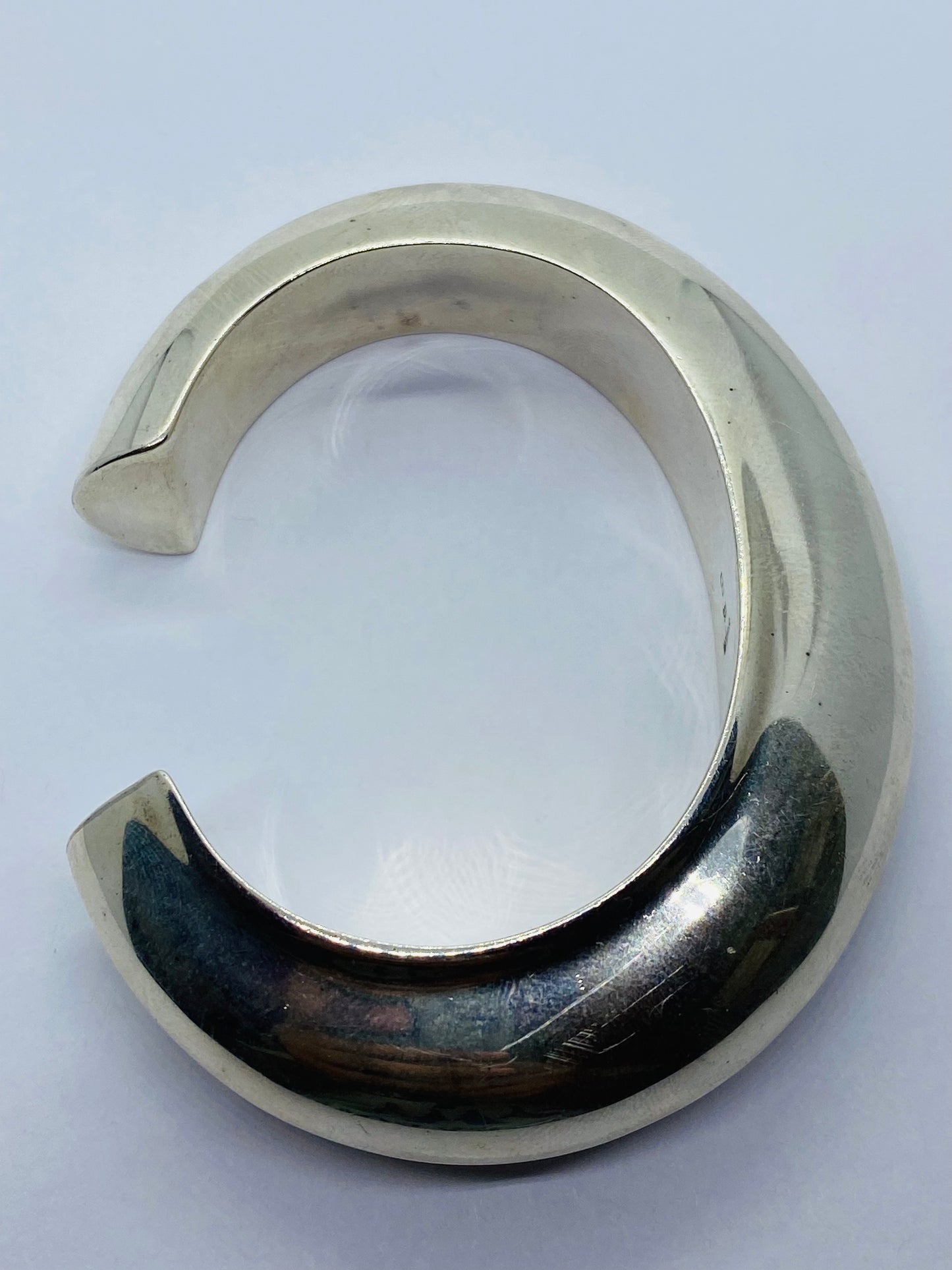 RARE Tiffany & Co. Rare Asymmetrical 925 Sterling Domed Cuff Bracelet