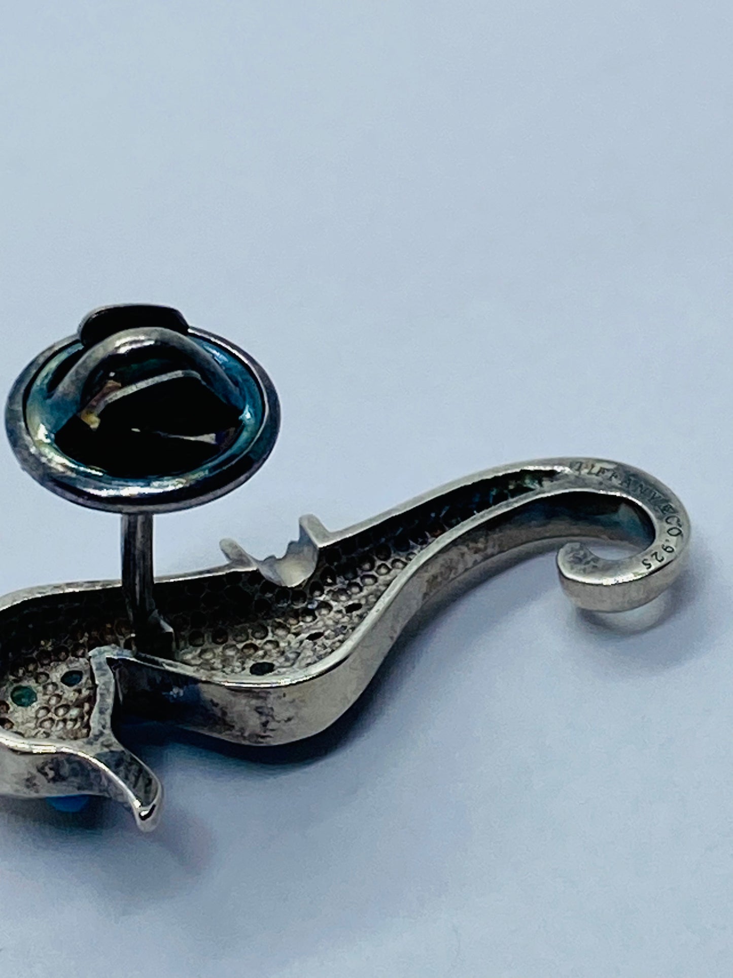 ULTRA RARE Tiffany & Co. Seahorse Sterling Silver Turquoise Brooch/pin Collector