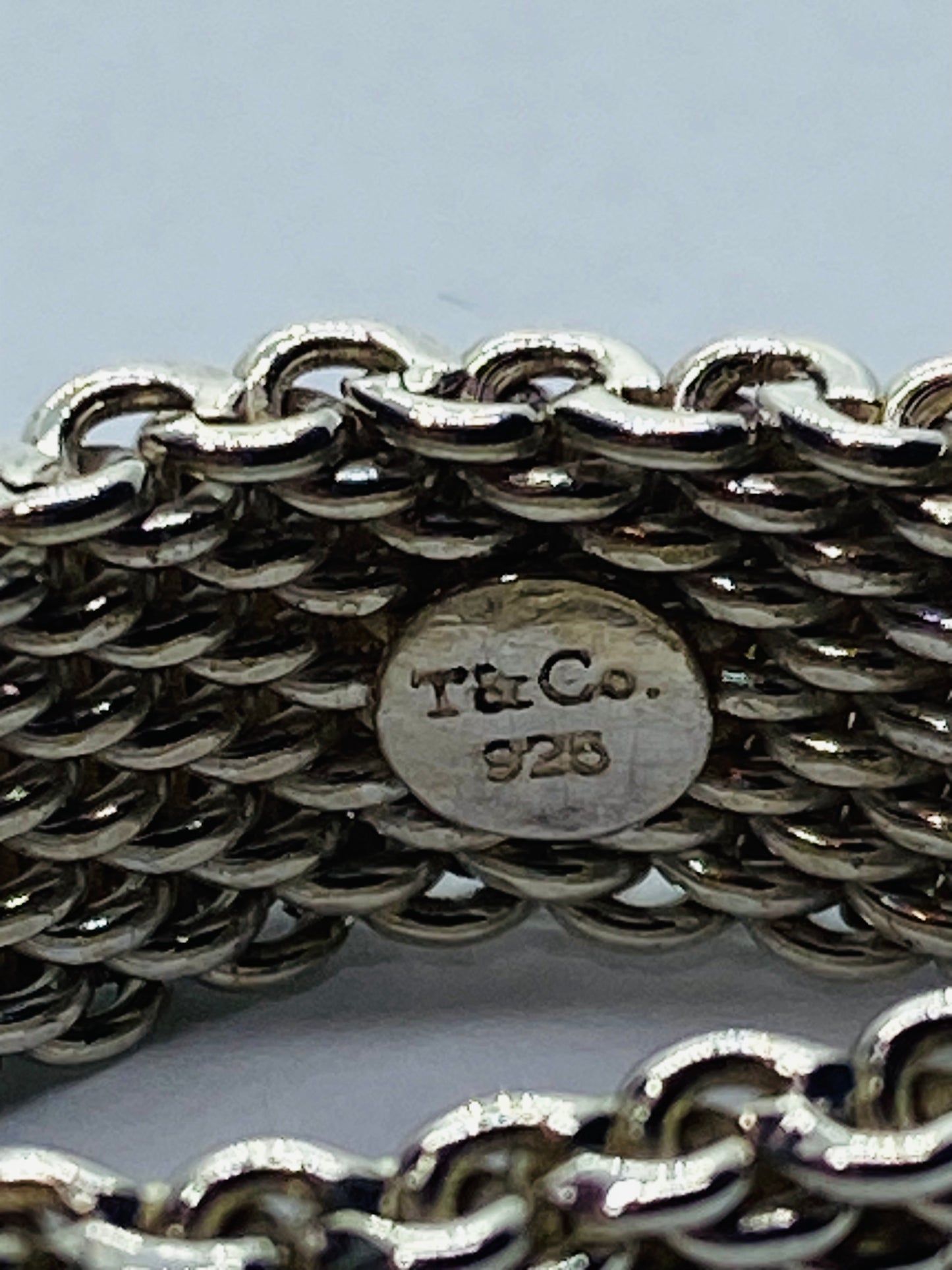 Tiffany & Co Somerset Mesh Sterling Silver 925 Band Ring Size 6.25