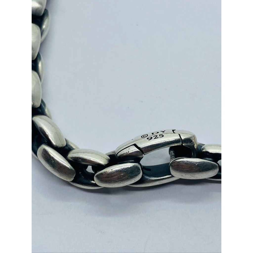 David Yurman Sterling Silver 925 ELONGATED BOX CHAIN BRACELET 8.25