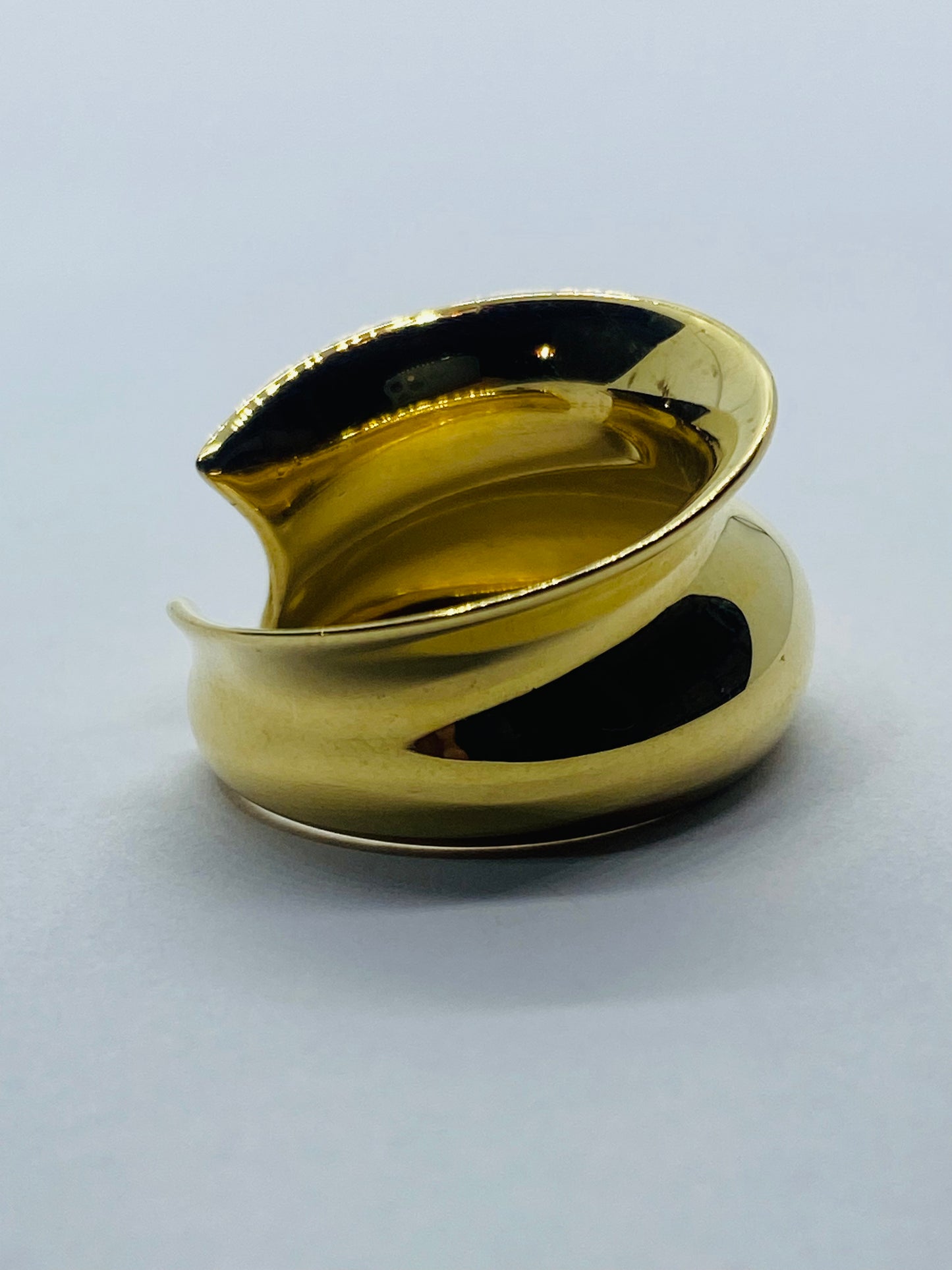 Tiffany & Co. Frank Gehry 18k Yellow Gold 750 Contour Size 6 Cuff Retired Pouch