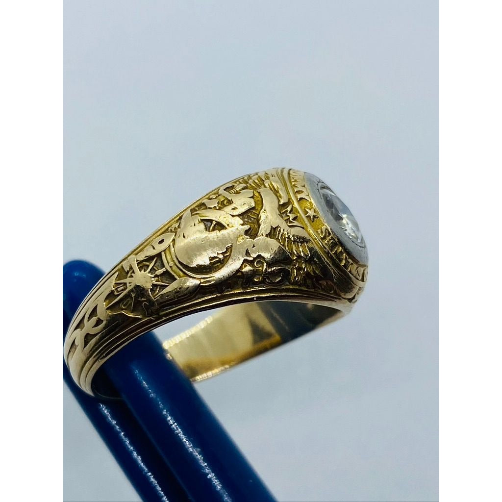 Tiffany & Co 14K Platinum .61CT 1912 Naval Academy Class Ring RARE