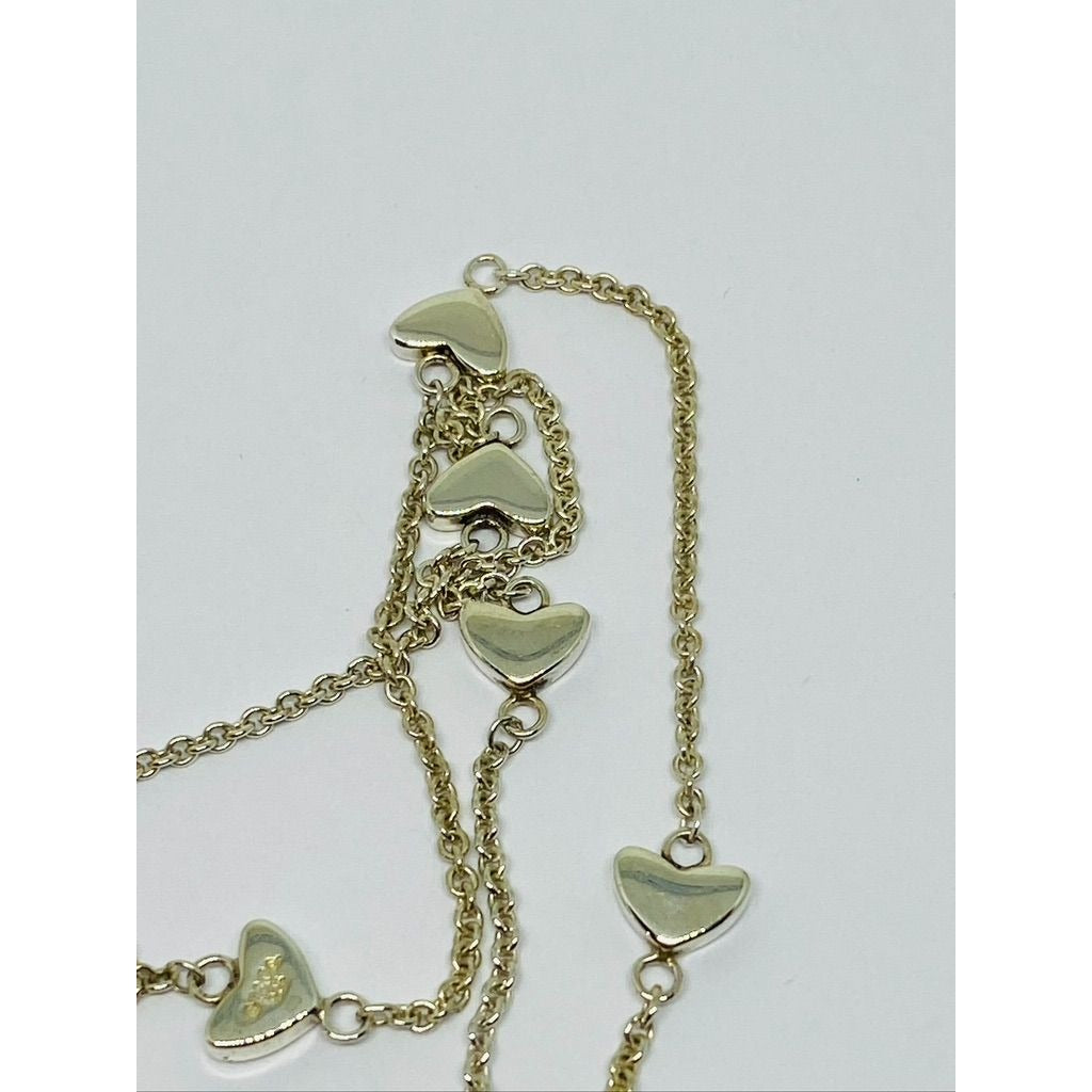 Genuine Tiffany & co Drop Lariat Multi Heart Sterling silver necklace