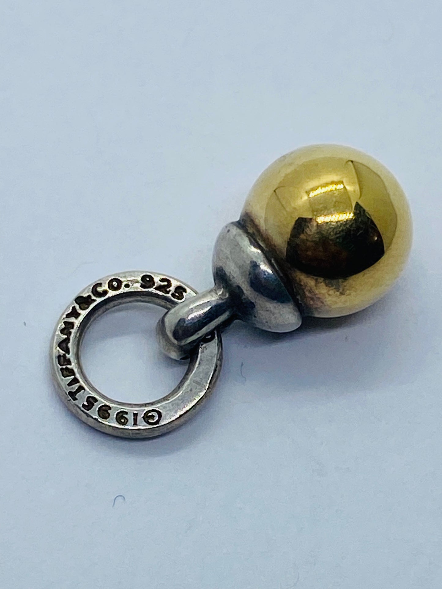 Tiffany & Co Fascination Ball Charm or Pendant in Yellow Gold Sterling Silver