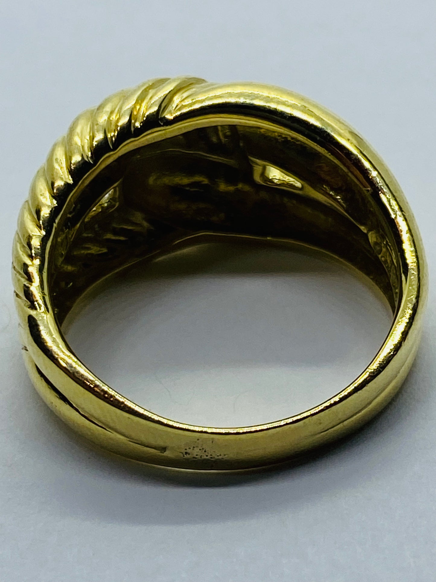 Rare David Yurman Labyrinth Solid 18K Yellow Gold Ring Size 8.75 SOLID 18k 750