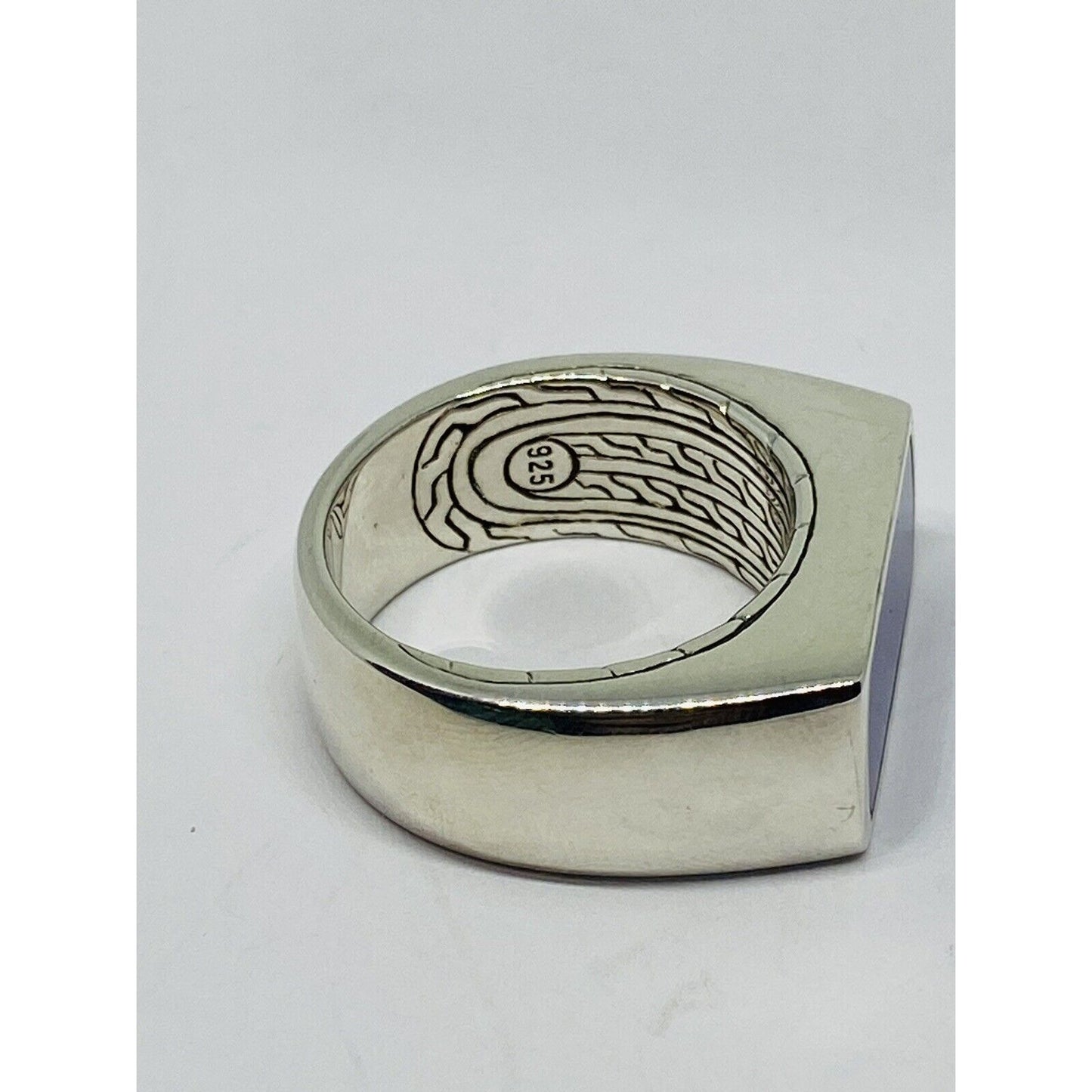 JOHN HARDY Classic Silver LAPIS LASULI Signet Ring Size 9