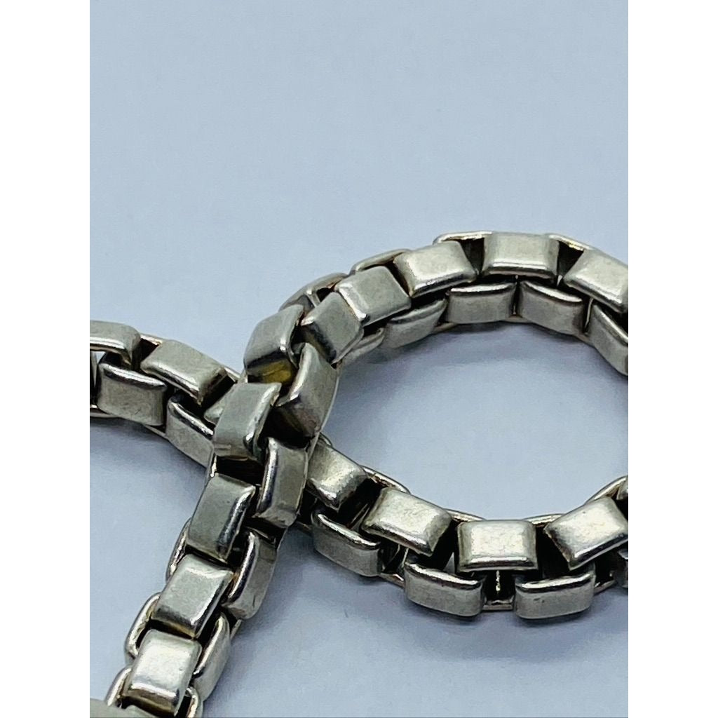 Authentic Tiffany & Co Sterling Silver 925 Venetian Box Link Bracelet