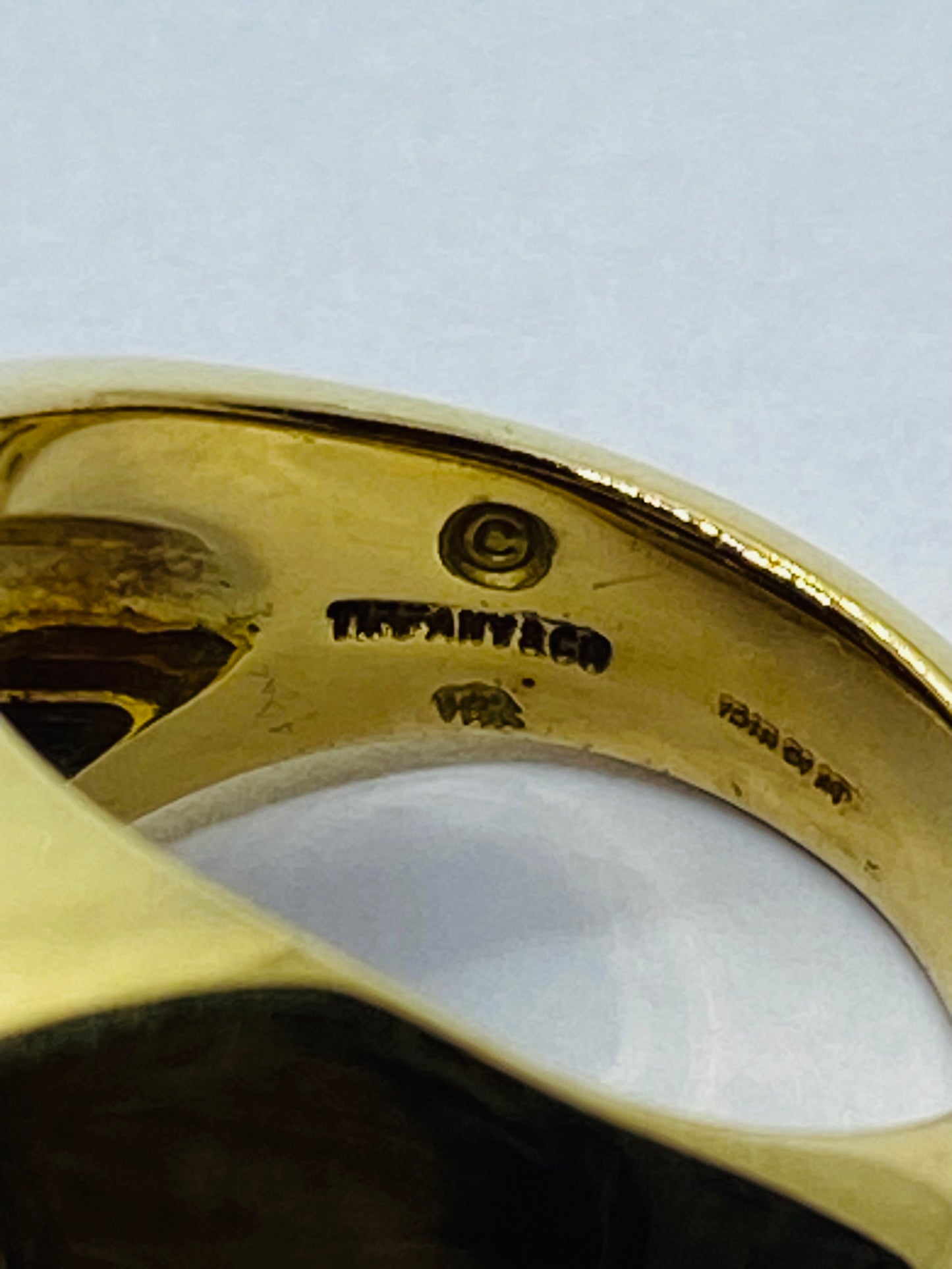 Tiffany & Co Paloma Picasso 18K Two Tone Gold Zoisite Tanzanite Octagonal GIA