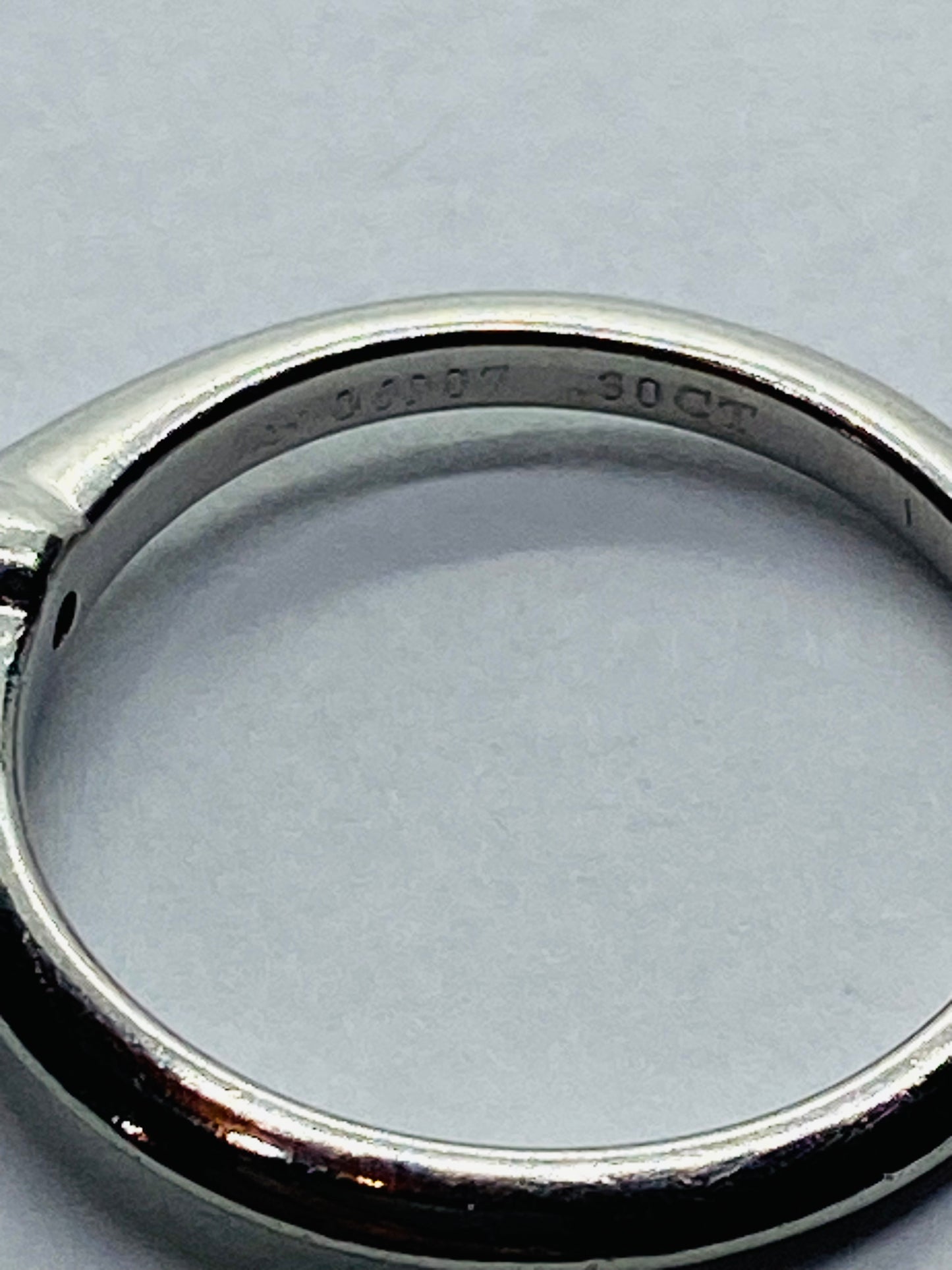 Tiffany & Co Platinum Solitaire Diamond Knife Edge Ring .30Carats F VS1 Box!