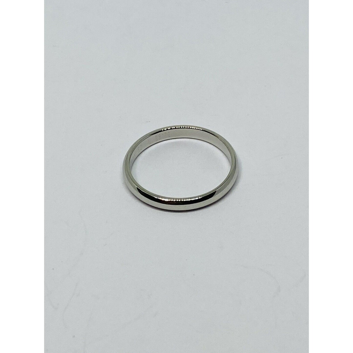 Cartier 1895 Platinum Wedding Band Ring - Size 50 US 5.25 - 2.5mm Wide